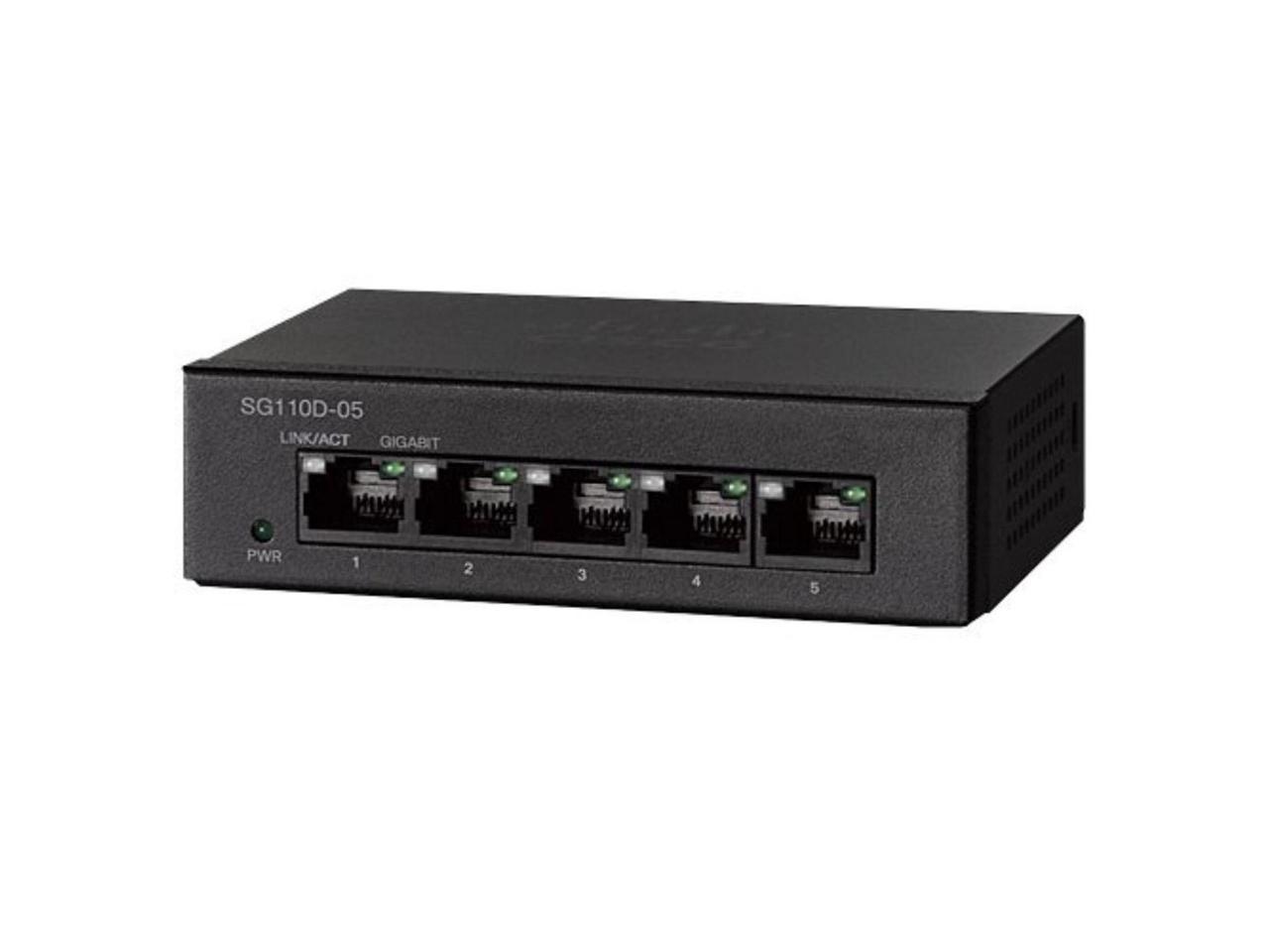 Cisco SG110D-05 Desktop Switch with 5 Gigabit Ethernet (GbE 