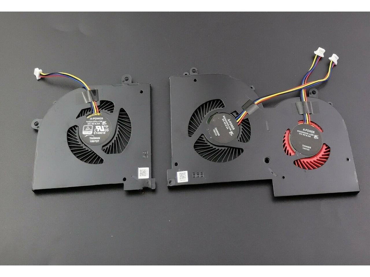 New a pair 4 pin GPU CPU Cooling Fan for MSI GS65 Stealth GS65VR 