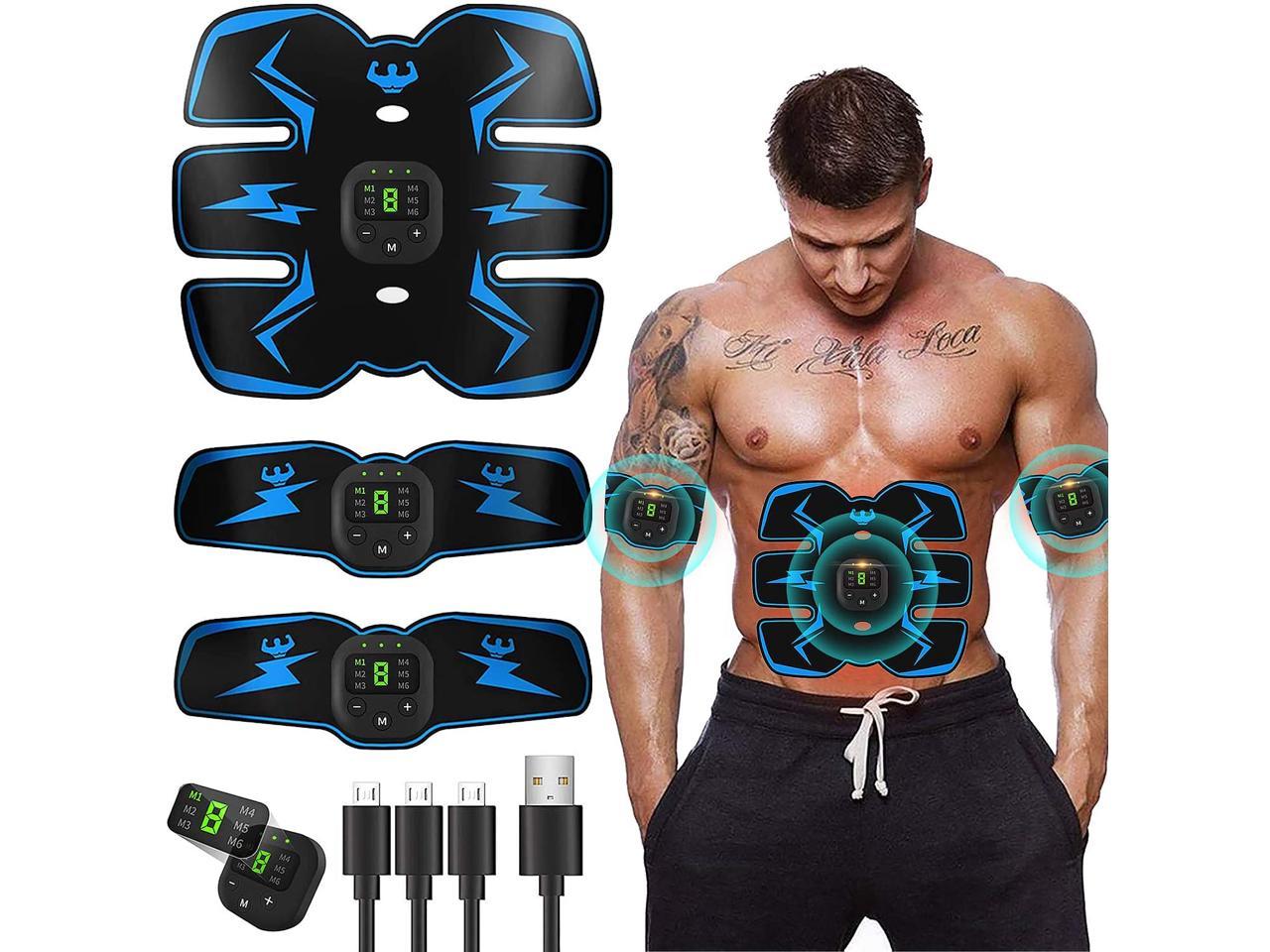 EMS ABS Abdominal Arm Body Training Pad Set Exerciser Muscle Toner Fitness Belt 