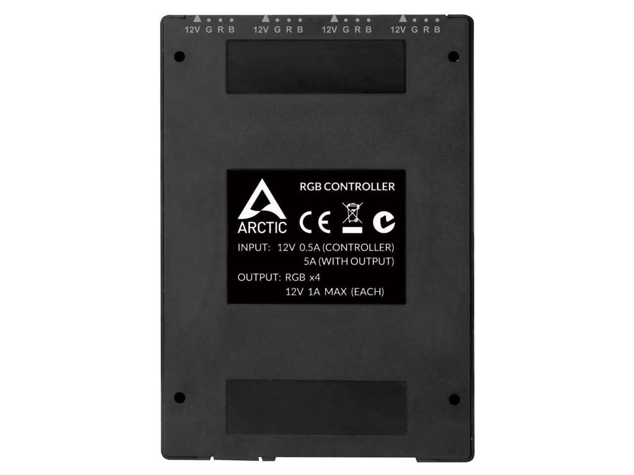 ARCTIC RGB Controller - 4-Pin 12 V-G-R-B Outputs (RGB x 4), Sata Power ...