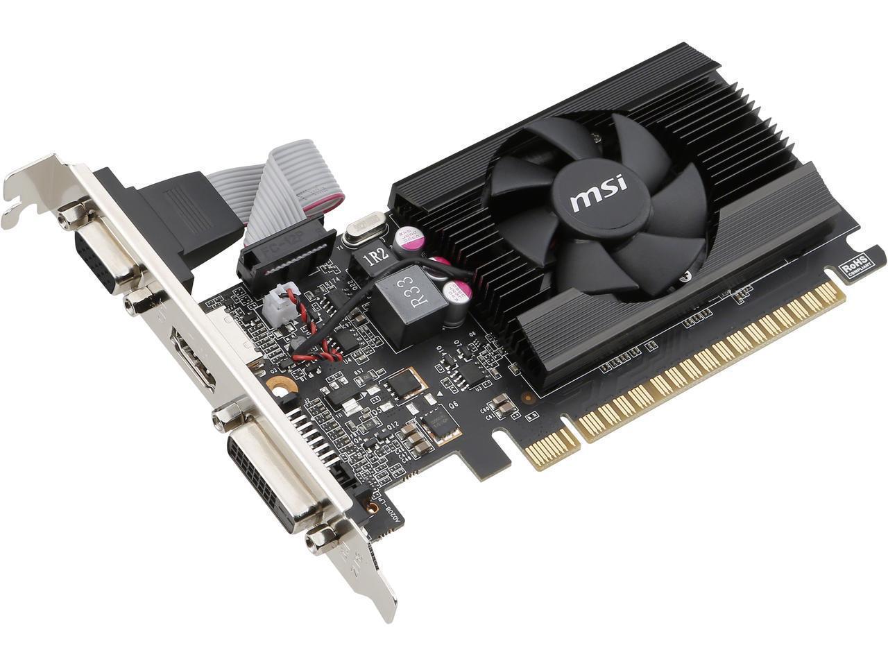 MSI GeForce GT 710 2GB DirectX 12 GT 710 2GD3 LP 64-Bit DDR3 PCI ...