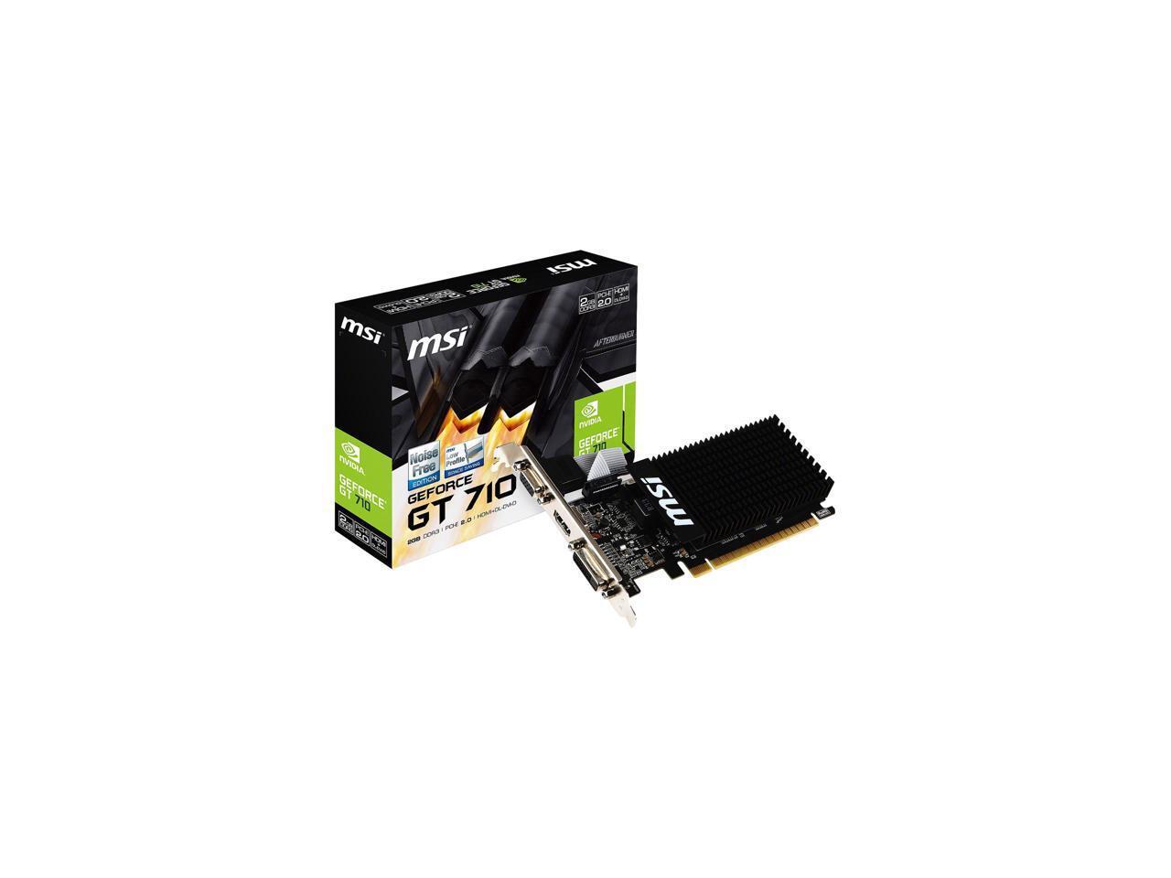 MSI GeForce GT 710 2GB DirectX 12 GT 710 2GD3H LP 64-Bit DDR3 PCI ...