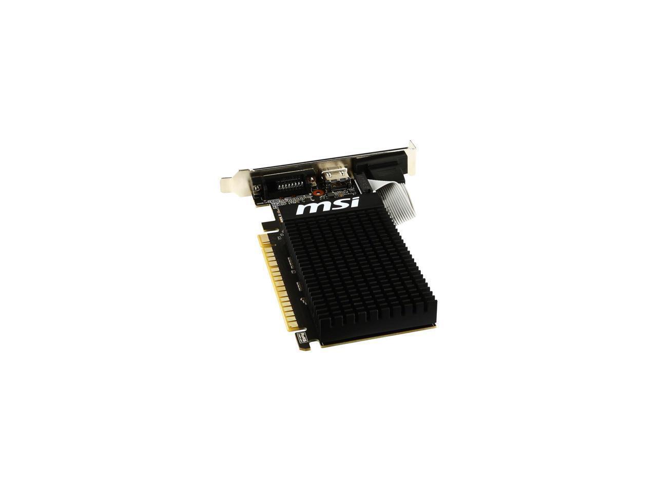 MSI GeForce GT 710 2GB DirectX 12 GT 710 2GD3H LP 64-Bit DDR3 PCI ...