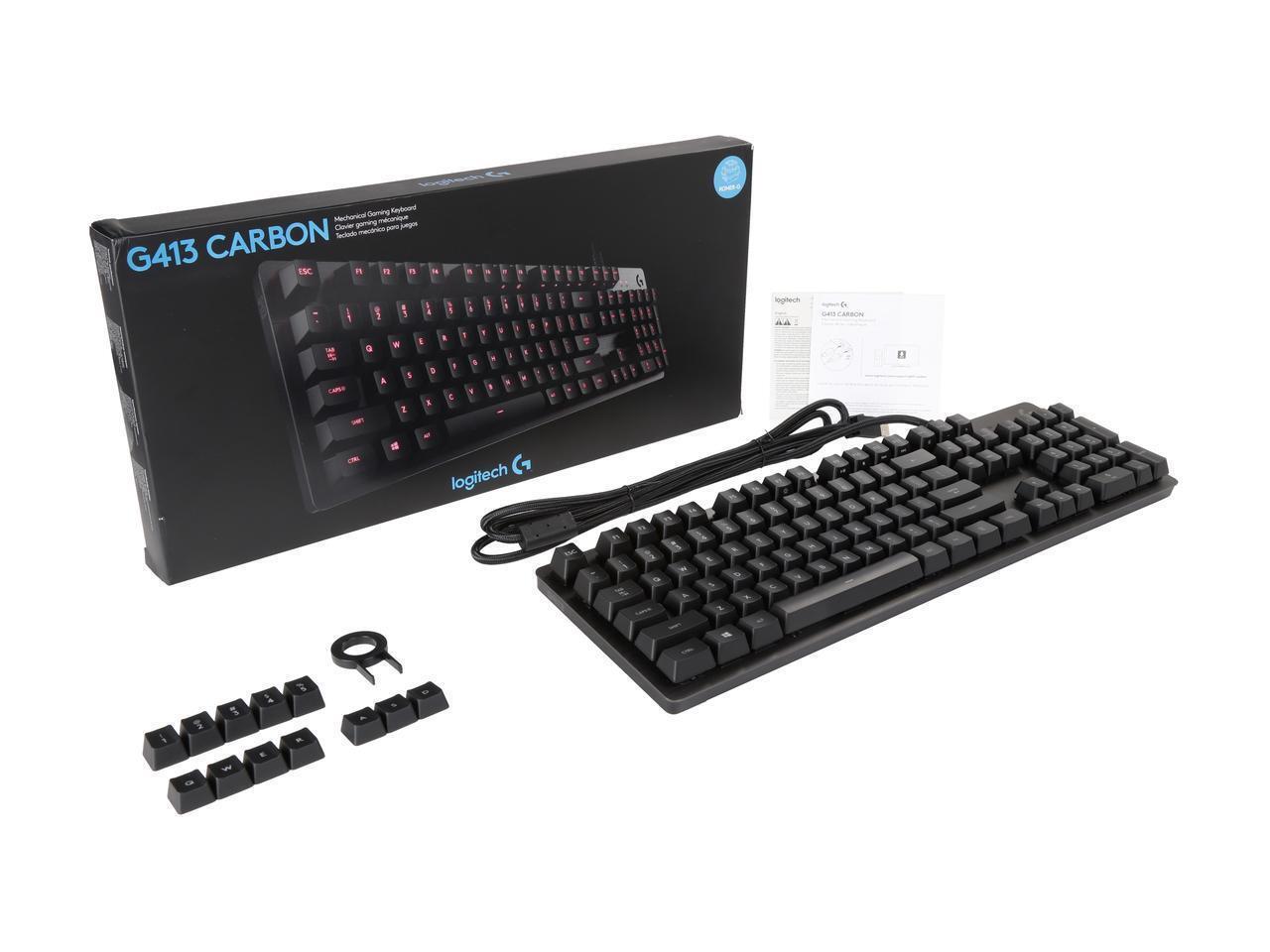 Logitech G413 Backlit Mechanical Gaming Keyboard with USB Passthrough