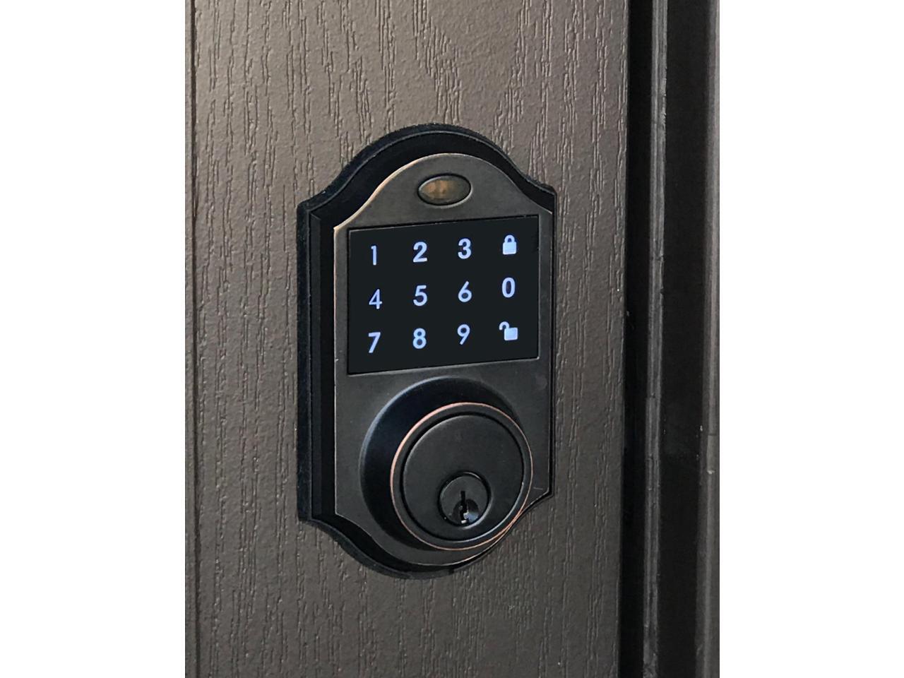 Contemporary Touchscreen Motorized Deadbolt Electronic Keyless Entry
