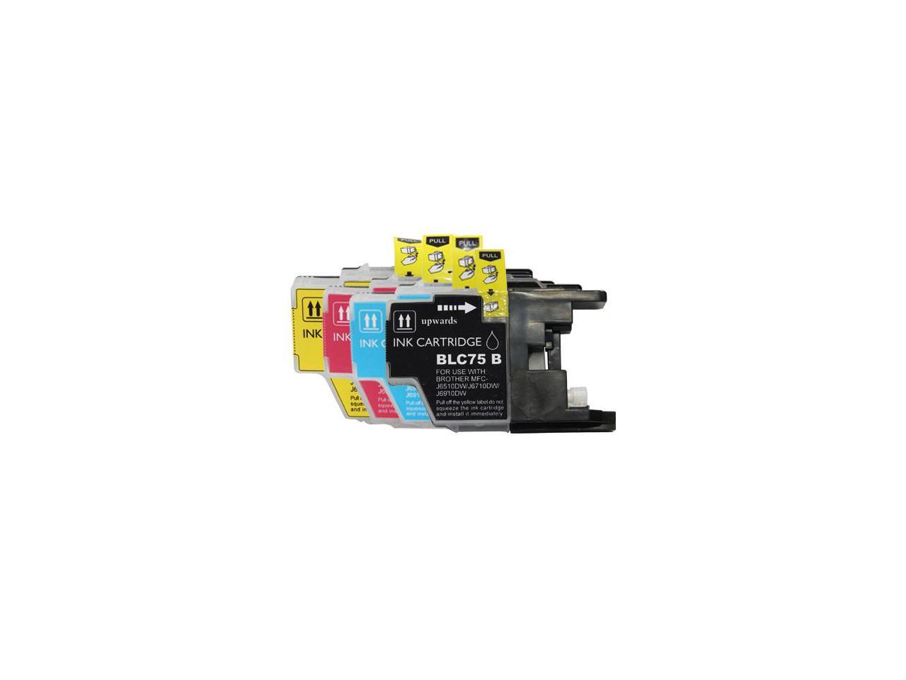 Brother Lc75 Ink Cartridge 4 Color Combo Set Bkcmy Compatible Neweggca 7513