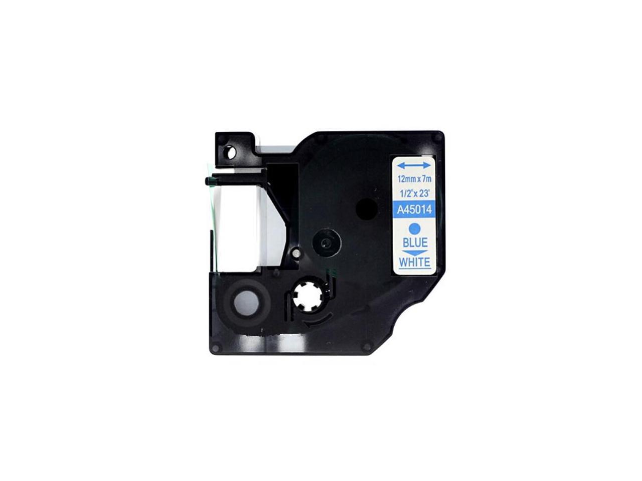 Dymo D1 45014 Blue on White Compatible Label Tape (12mm x 7m) Newegg.ca