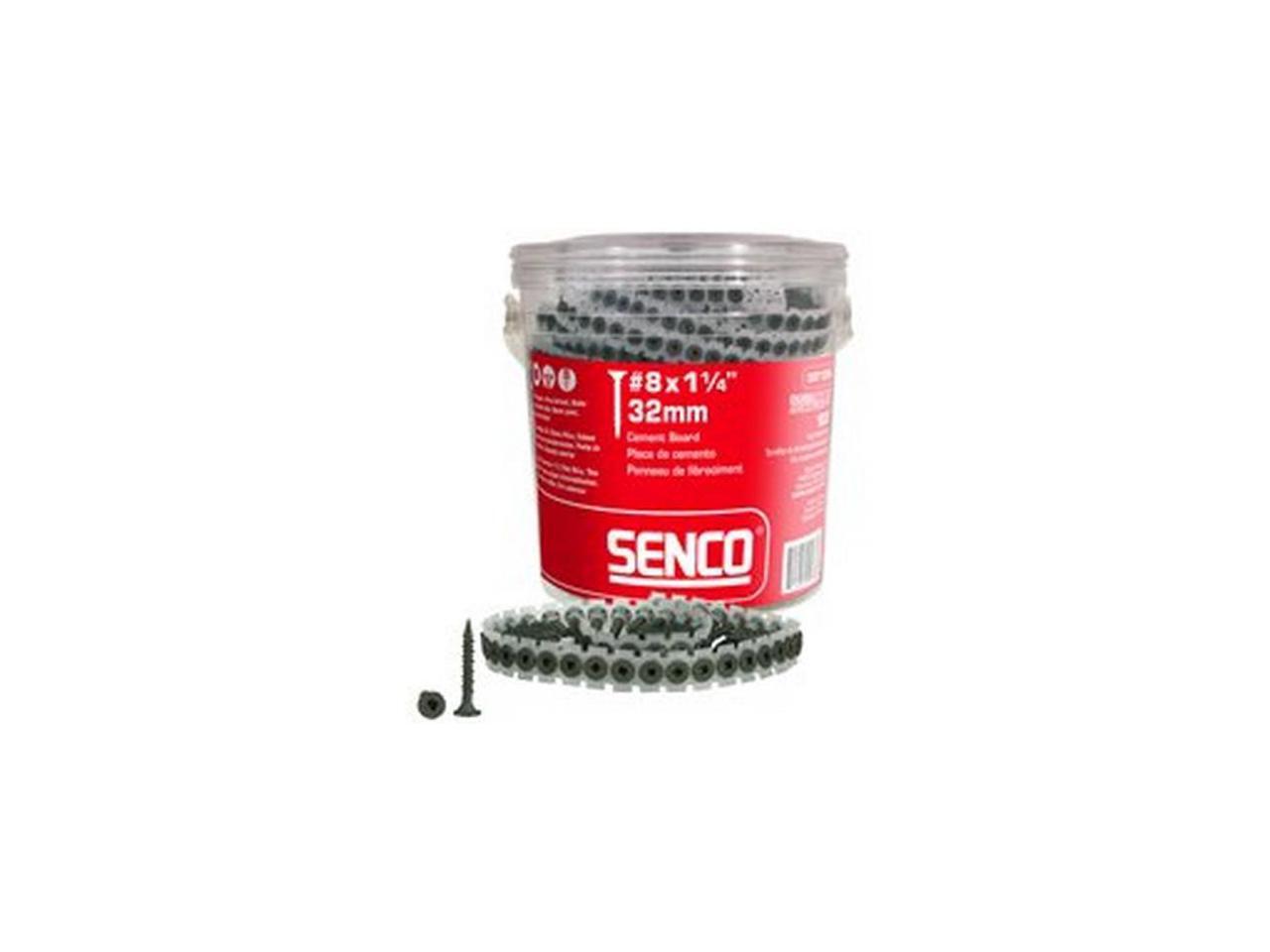 SENCO 08T125W 8Gauge 11/4 in. Collated Cement Board Screws (1,000Pack)