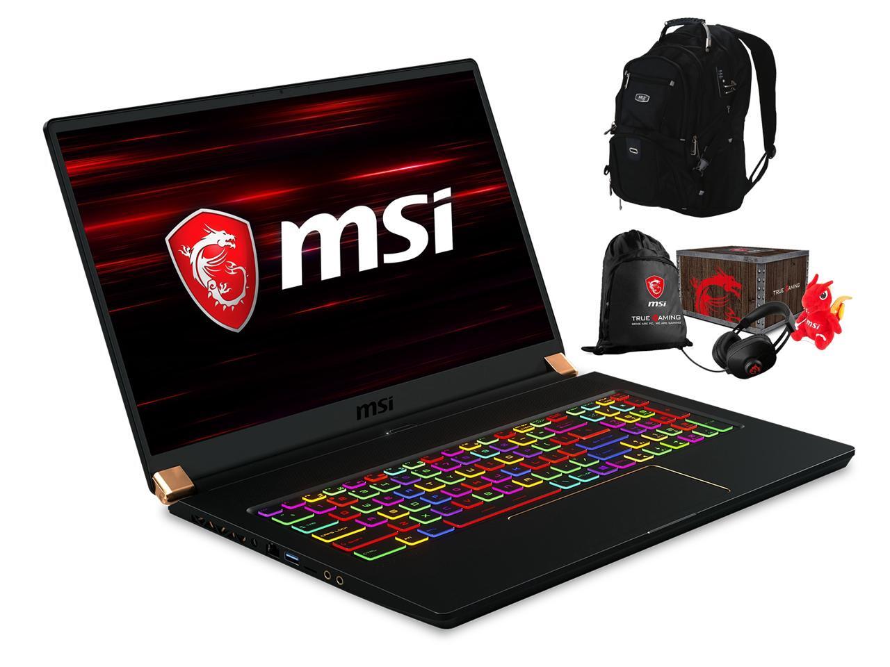 MSI GS75 Stealth-205 Gaming and Entertainment Laptop (Intel i7-8750H  6-Core, 64GB RAM, 8TB PCIe SSD, 17.3" Full HD (1920x1080), NVIDIA RTX 2060,  Wifi, Win 10 Home) with ME2 Backpack , Loot Box - Newegg.com