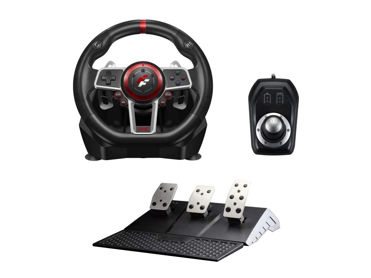 Geest stad Blanco Flashfire Suzuka 900R Racing Wheel Set with Clutch Pedals and H-Shifter for  Xbox, Xbox 360, PS3, PS4, Wii, PC - Newegg.com