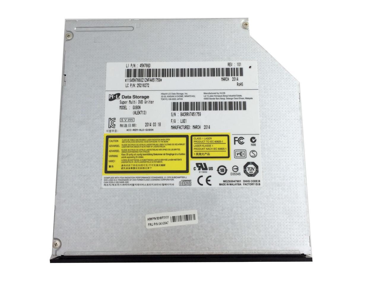 GU40N Super Multi DVD±RW Writer Burner Laptop SATA 9.5mm Optical Drive No bezel 