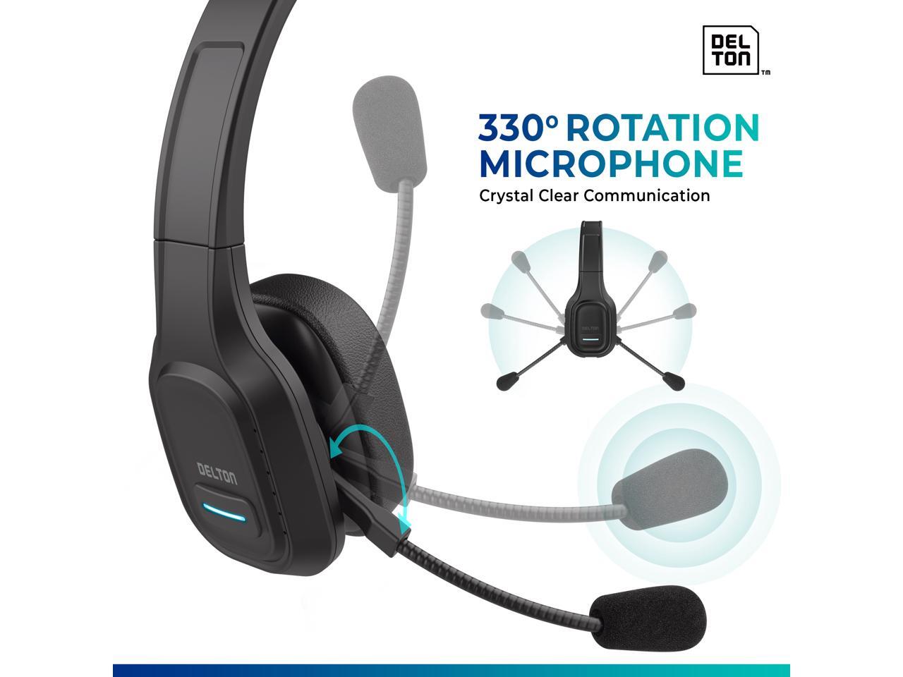Delton 20X Wireless Computer Headset Noise Isolating, Mute, Headphones