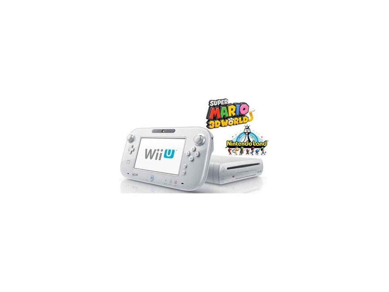 Refurbished Wii U Deluxe Set 8gb White With Super Mario 3d World And Nintendo Land Newegg Com - wii bowling bypassed roblox id