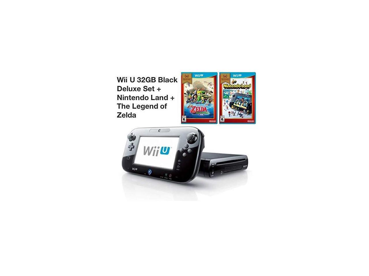 Refurbished Wii U 32gb Deluxe Console With Gamepad Nintendo Land The Legend Of Zelda The Wind Waker Newegg Com
