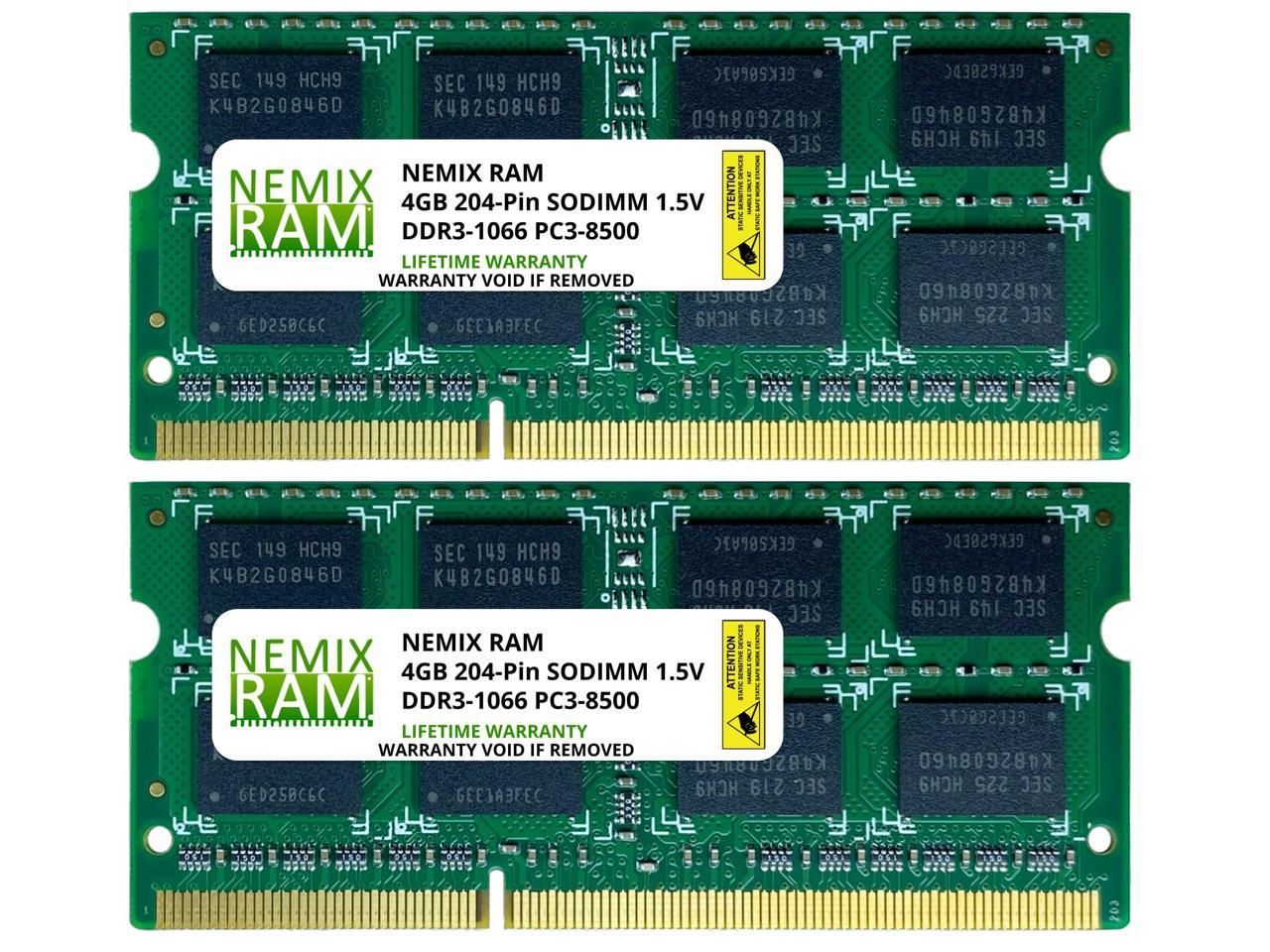 A-Tech 4GB RAM Replacement for Micron MT16JSS51264HY-1G1A1 DDR3 1066MHz PC3-8500 2Rx8 1.5V SODIMM 204-Pin Memory Module
