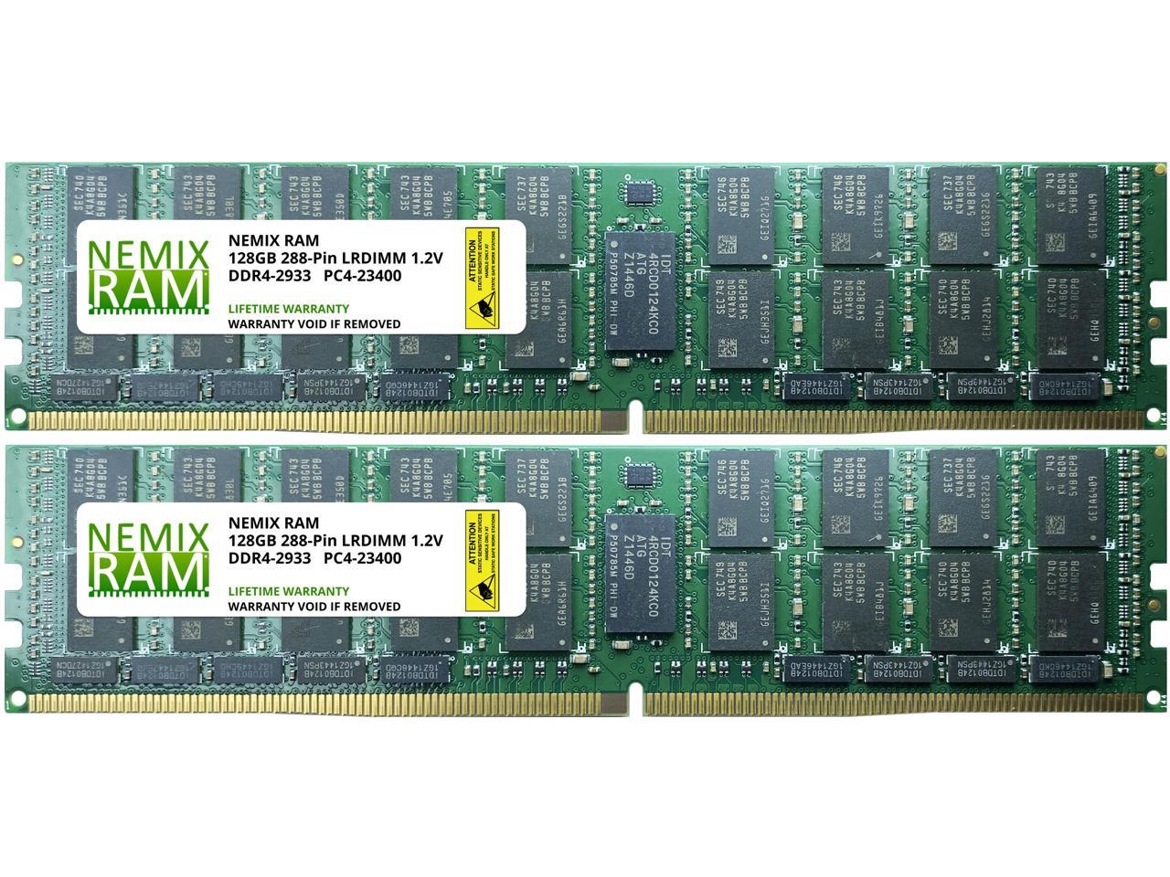 NEMIX RAM 256GB 2x128GB DDR4-2933 PC4-23400 4Rx4 ECC Load Reduced Server  Memory