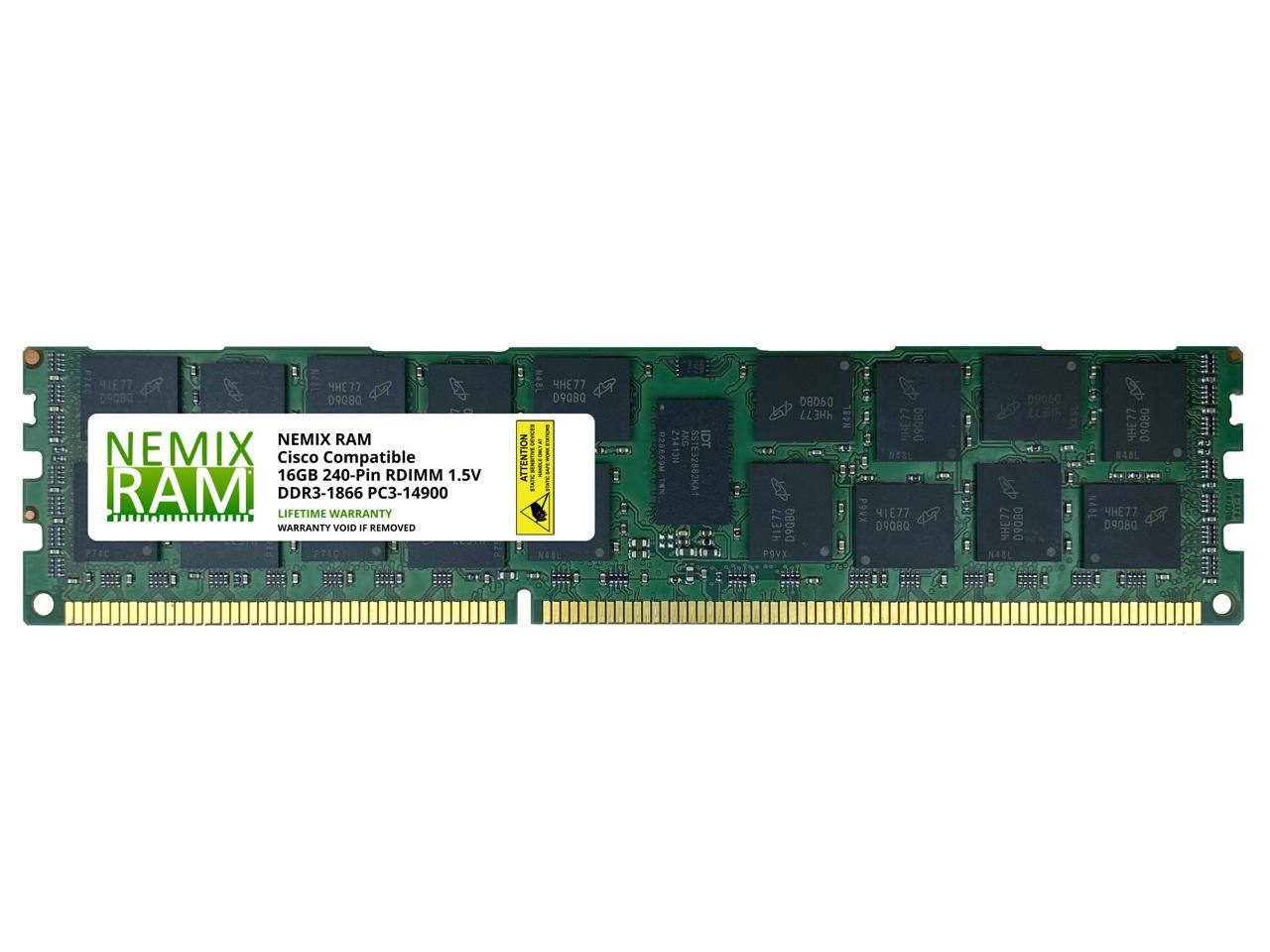 UCS-MR-1X162RZ-A 16GB PC3-14900R 1866MHz Memory UCS B200 M3; C220 M3 ; C240 M3 