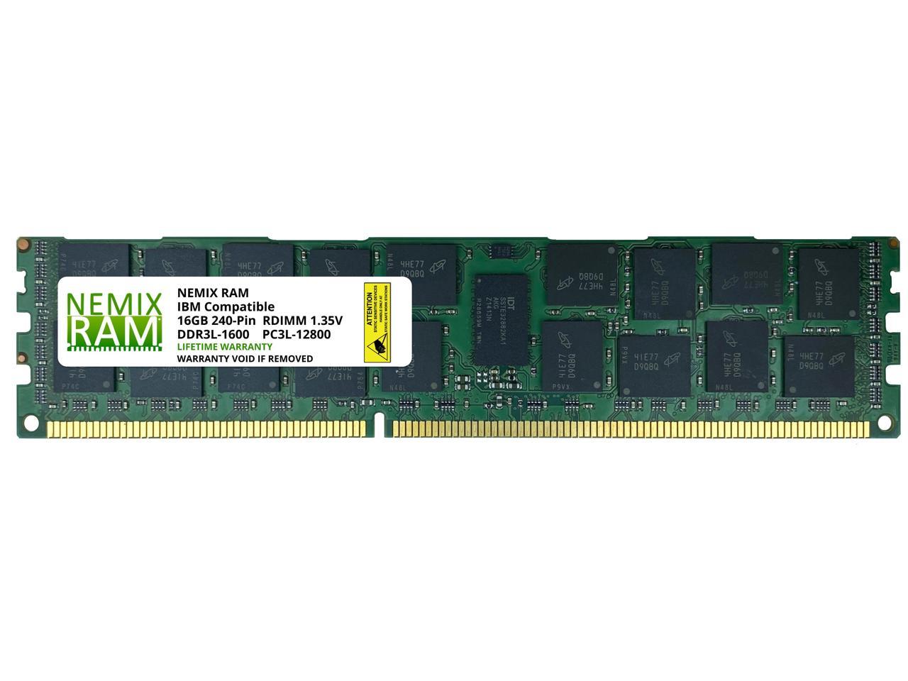 1x16GB X3500 M4 00D4970 16GB PC3-12800 1600MHz RDIMM Memory for IBM X3200 M4 