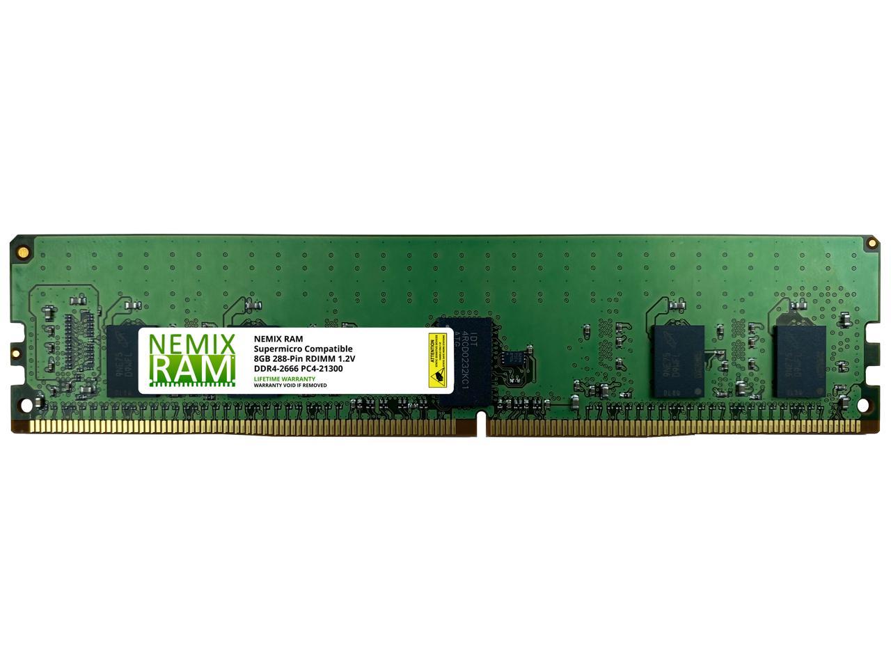 8GB DDR4-2666 PC4-21300 RDIMM Memory for Supermicro M11SDV-8C-LN4F AMD EPYC  by Nemix Ram