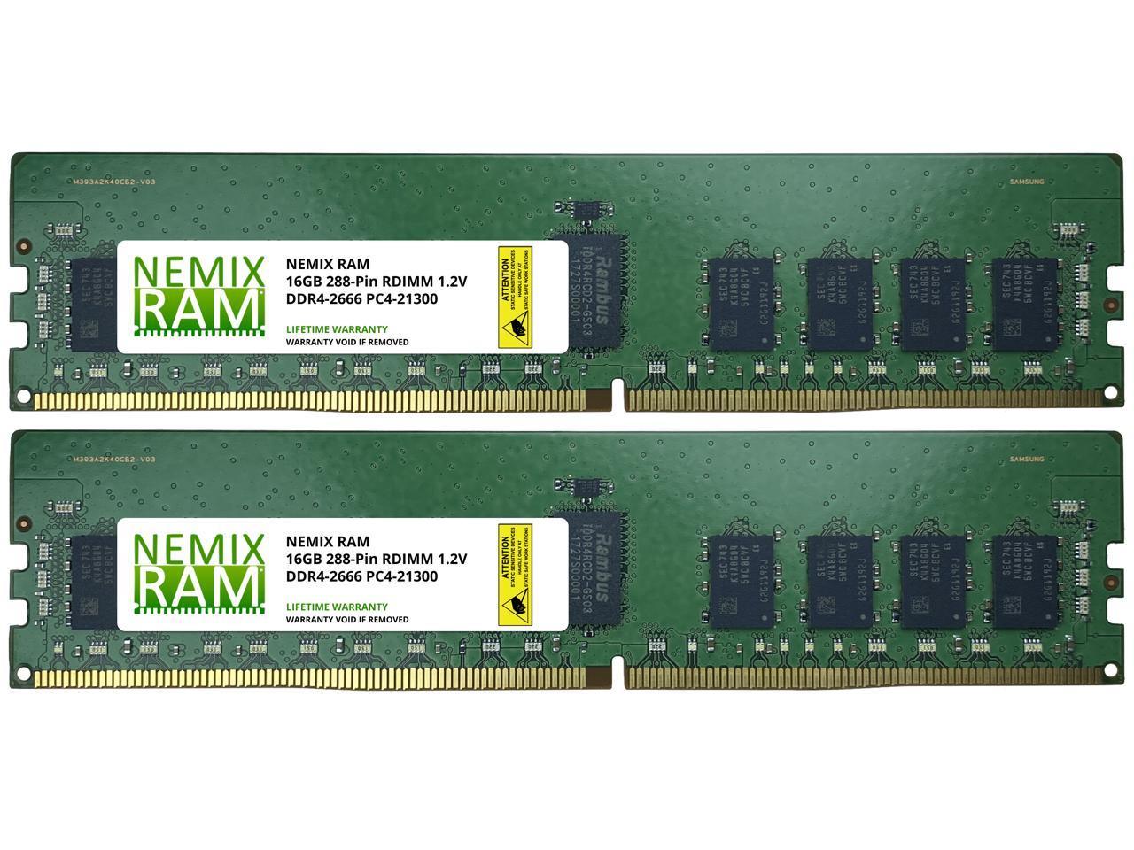 NEMIX RAM 32GB 2x16GB DDR4-2666 PC4-21300 2Rx4 ECC 