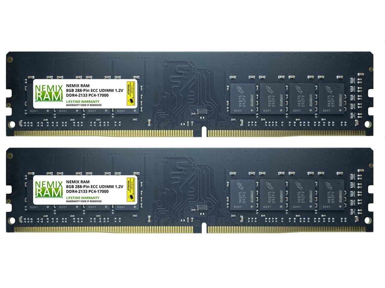 NEMIX RAM 16GB (2x8GB) DDR4-2666MHz PC4-21300 ECC RDIMM 1Rx8 1.2V