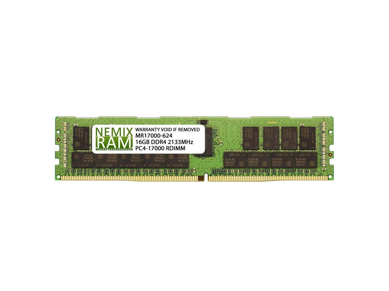 SNP1R8CRC/16G Dell Compatible 16GB PC4-17000 DDR4-2133MHz 2Rx4 1.2v ECC RDIMM 