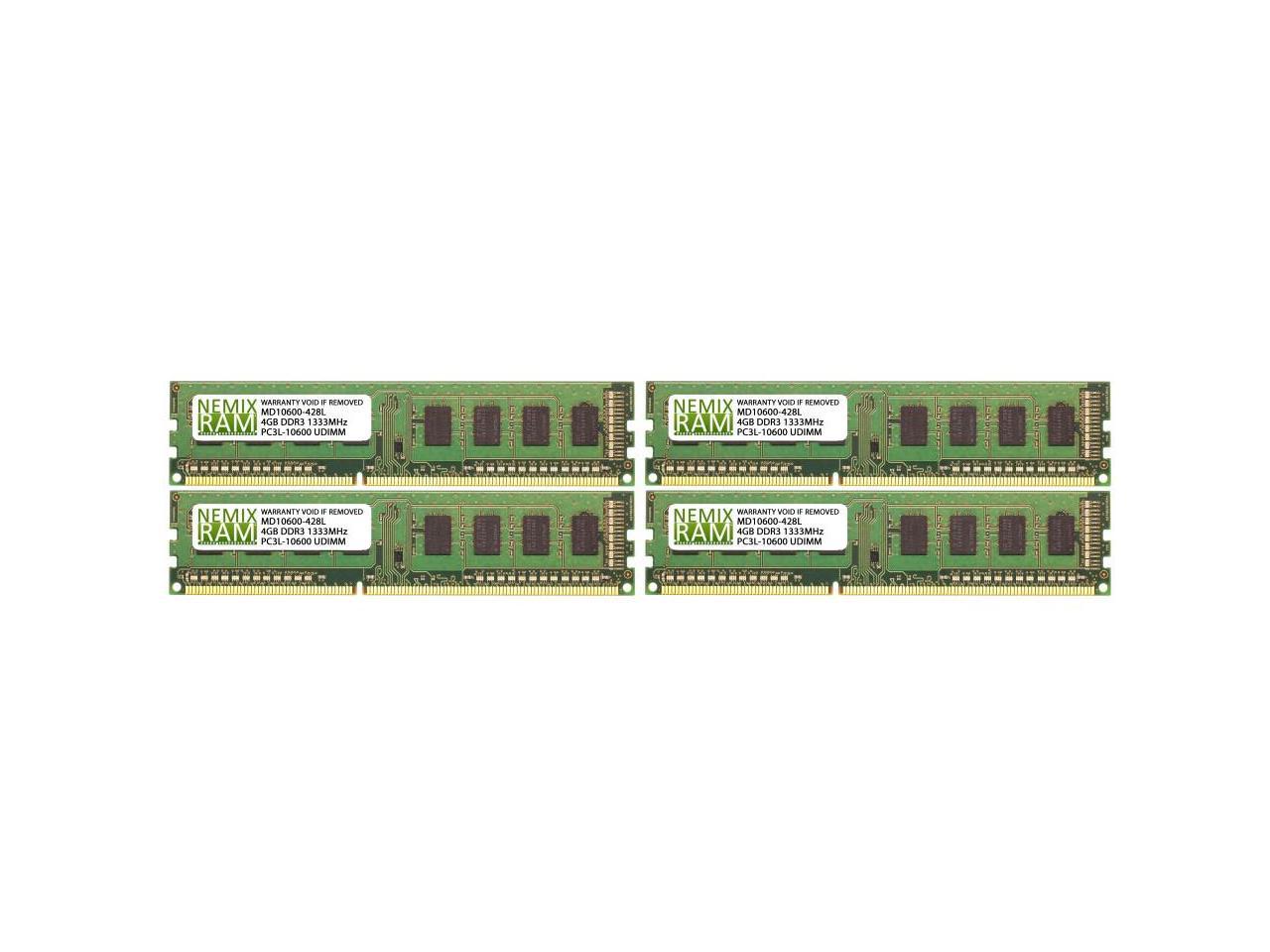 16GB (4x4GB) DDR3 1333 (PC3 10600) Desktop Memory Module - Newegg.com