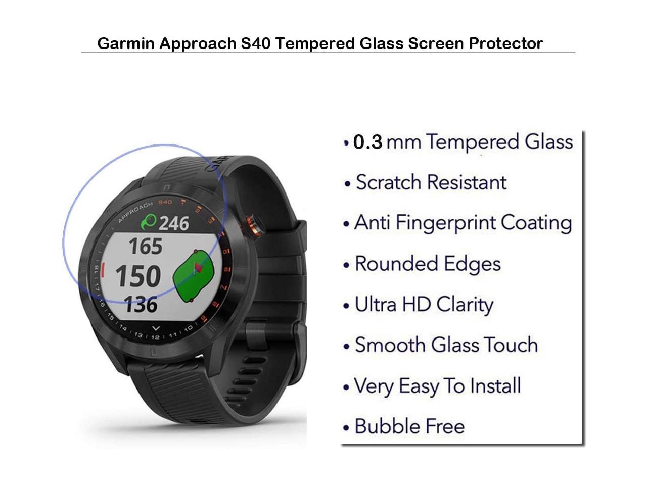 MOTONG for Garmin Approach S62 Screen Protector Tempered Glass Screen Protectors for Garmin Approach S62 Watch,9 H Hardness,0.3mm Thickness,Made from Real Glass 