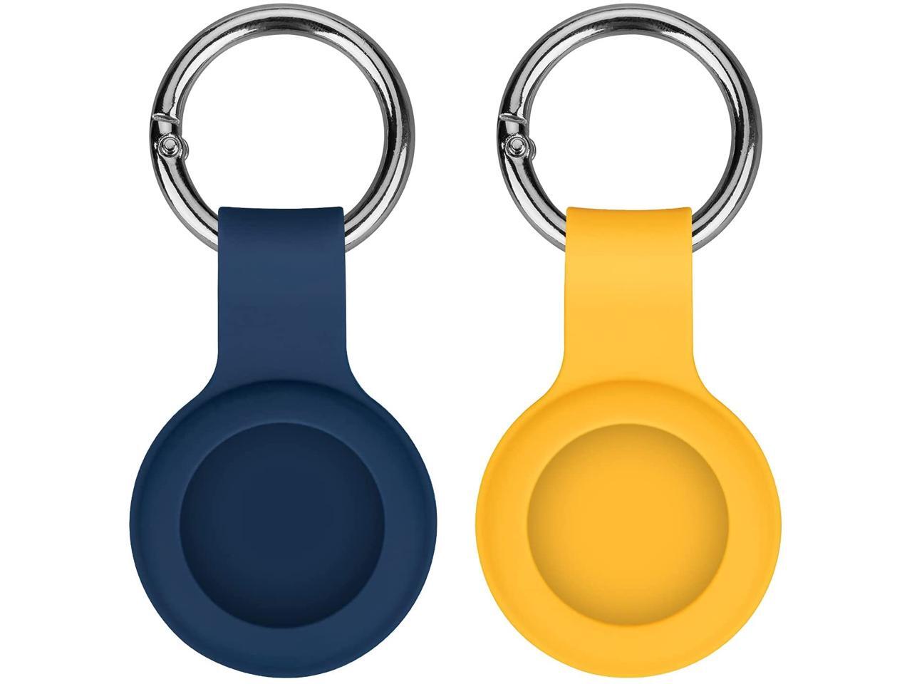 AirTag Case Silicone Protective Cover for AirTag Finder with Keychain Easy-to-Carry Anti-Scratch for AirTags Holder ,2 Pack,Green and Pink 2021
