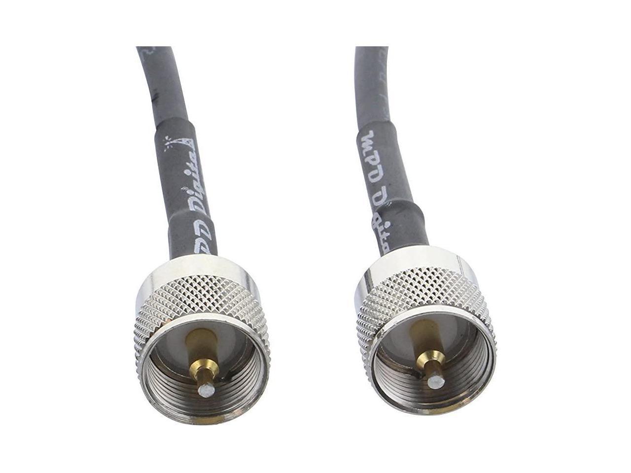 15 FT cnt-240 us made LMR-240 50 ohm MINI UHF Male to  PL259 Male coax cable 