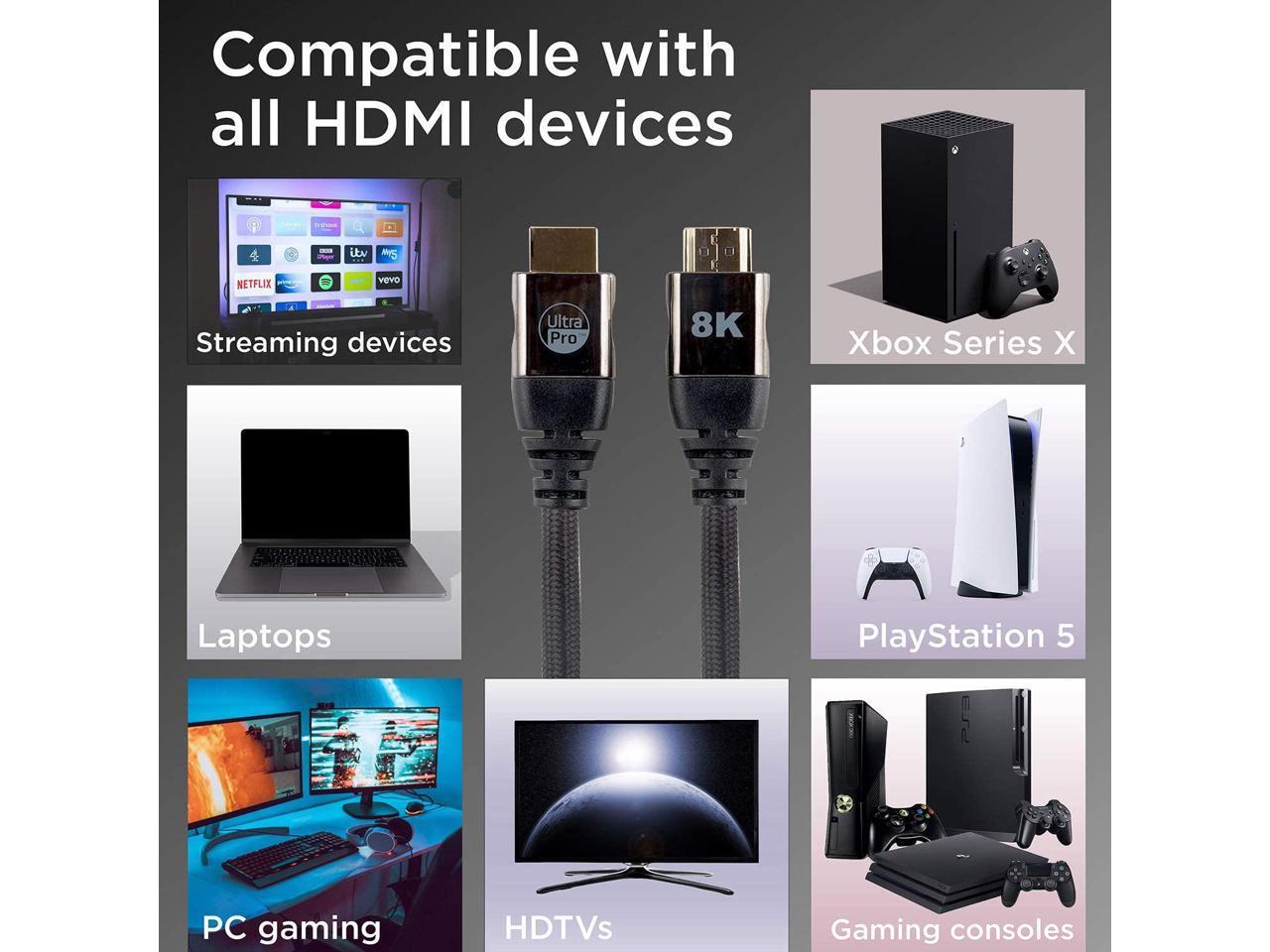 1m 8K HDMI Kabel 2.1 UHD 48G 8K@60Hz 4K@120Hz 1080p@240Hz HDR eARC DTS PS5 XBOX 