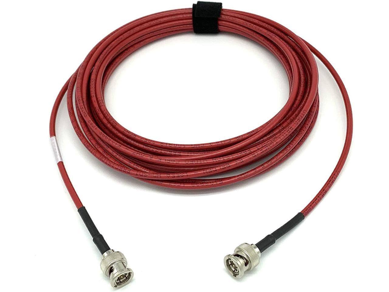 BNC Cable Belden 4855R Mini RG59 AV-Cables 12G 4K HD SDI BNC 1.5ft, Red 