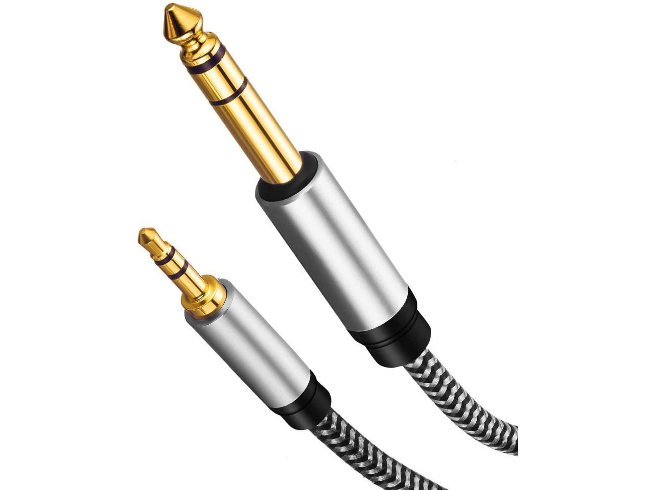 Home Theater Devices Morelecs 1/4 to 3.5mm Headphones Cable 6.6ft 6.35mm 1/4 Male to 3.5mm 1/8 Female TRS Stereo Audio Cable Nylon Braid Compatible for Amplifiers Guitar Piano 