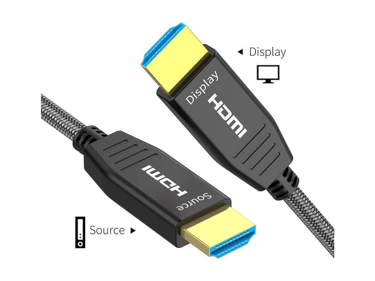 HDMI Fiber Optic Cable for Tablet PC 328 feet High Speed Support 18.2 Gbps 4K at 60Hz HDMI 2.0b Subsampling 4:4:4/4:2:2/4:2:0 Slim and Flexible with Optic Technology 100m 