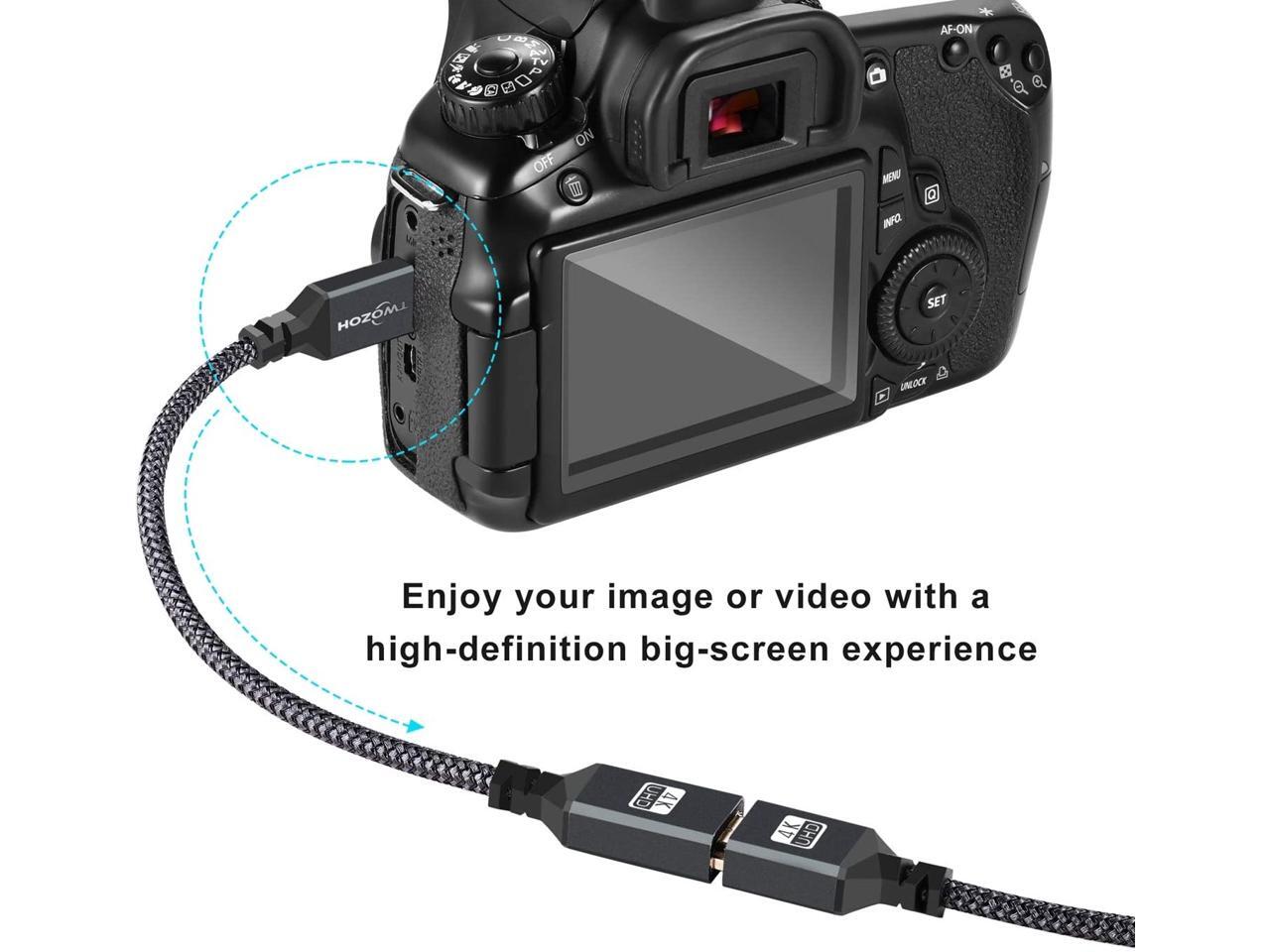 Mini HDMI to HDMI Adapter, Twozoh Mini HDMI Male to HDMI Female Cable Adapter Support 1080P Full