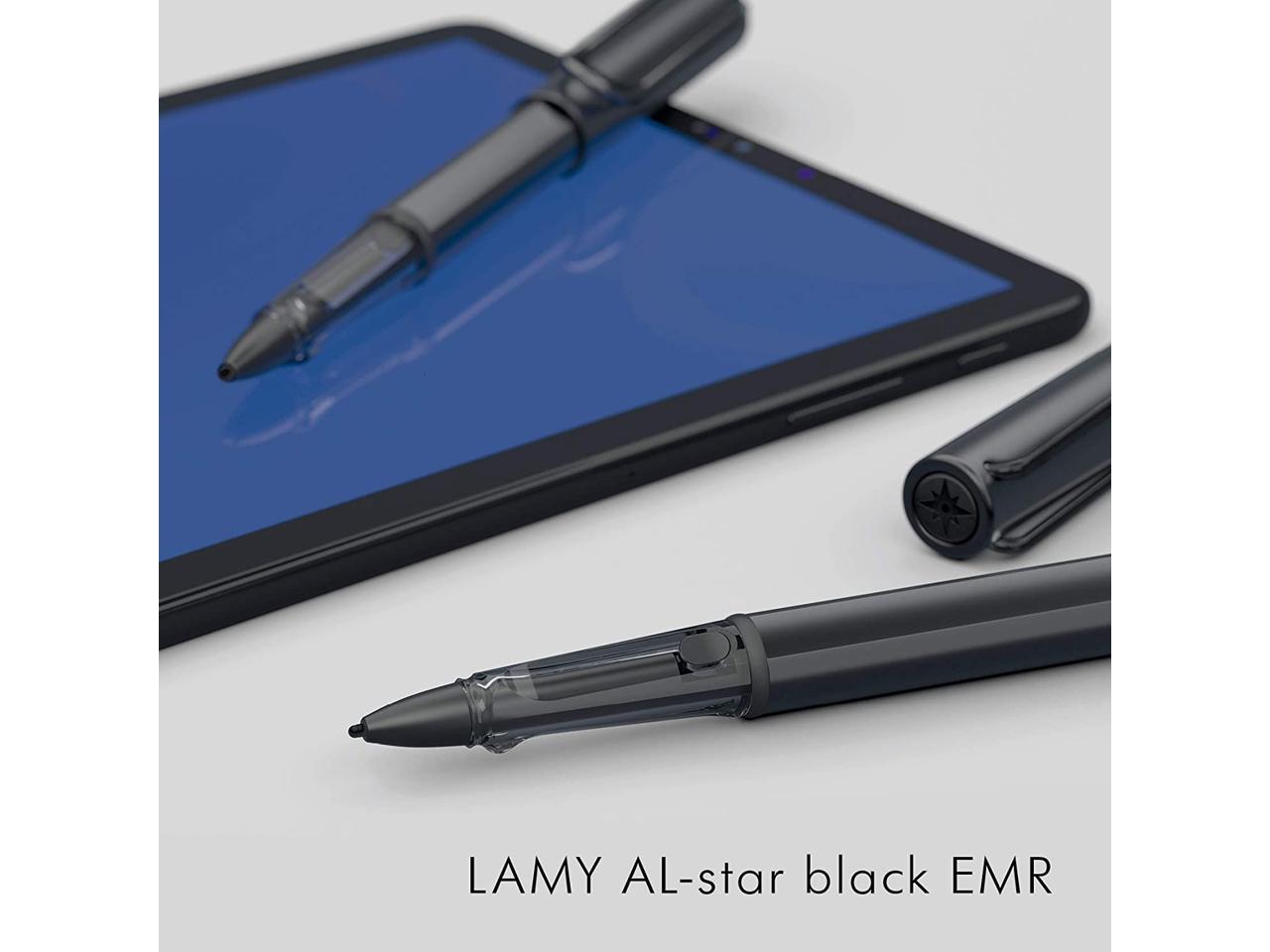 LAMY AL-Star Black EMR Stylus Digital Writing Instrument in Black Made of Aluminum Smartphones and notebooks matt Black Anodized Digital Input Pen for Tablets 