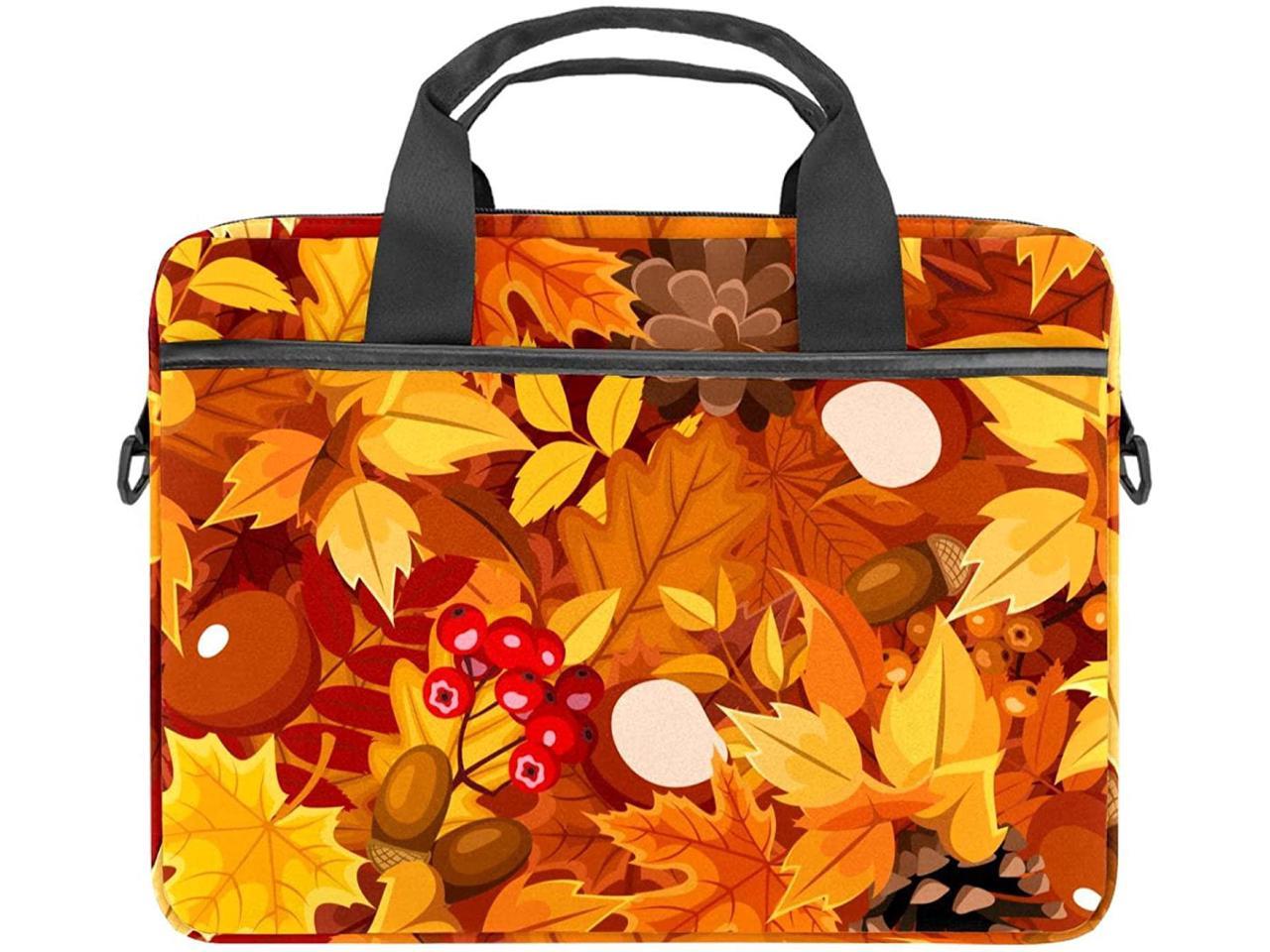 Autumn Maple Leaves Printed Laptop Shoulder Bag,Laptop case Handbag Business Messenger Bag Briefcase 