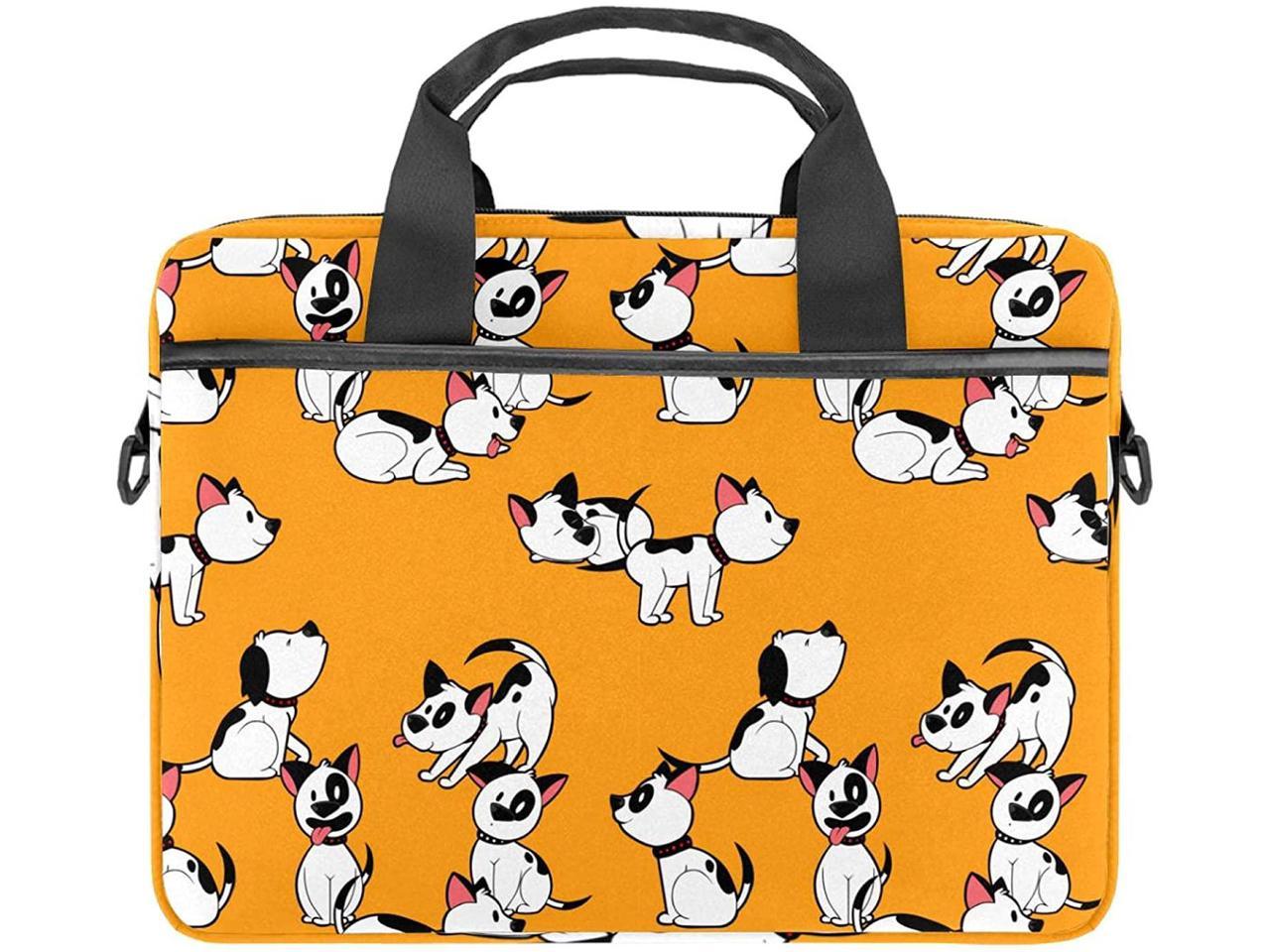 Compilation of Cartoon Cute Pet Dogs Shockproof Laptop Shoulder Messenger Bag Laptop Case Sleeve Laptop Briefcase Business Handbag 