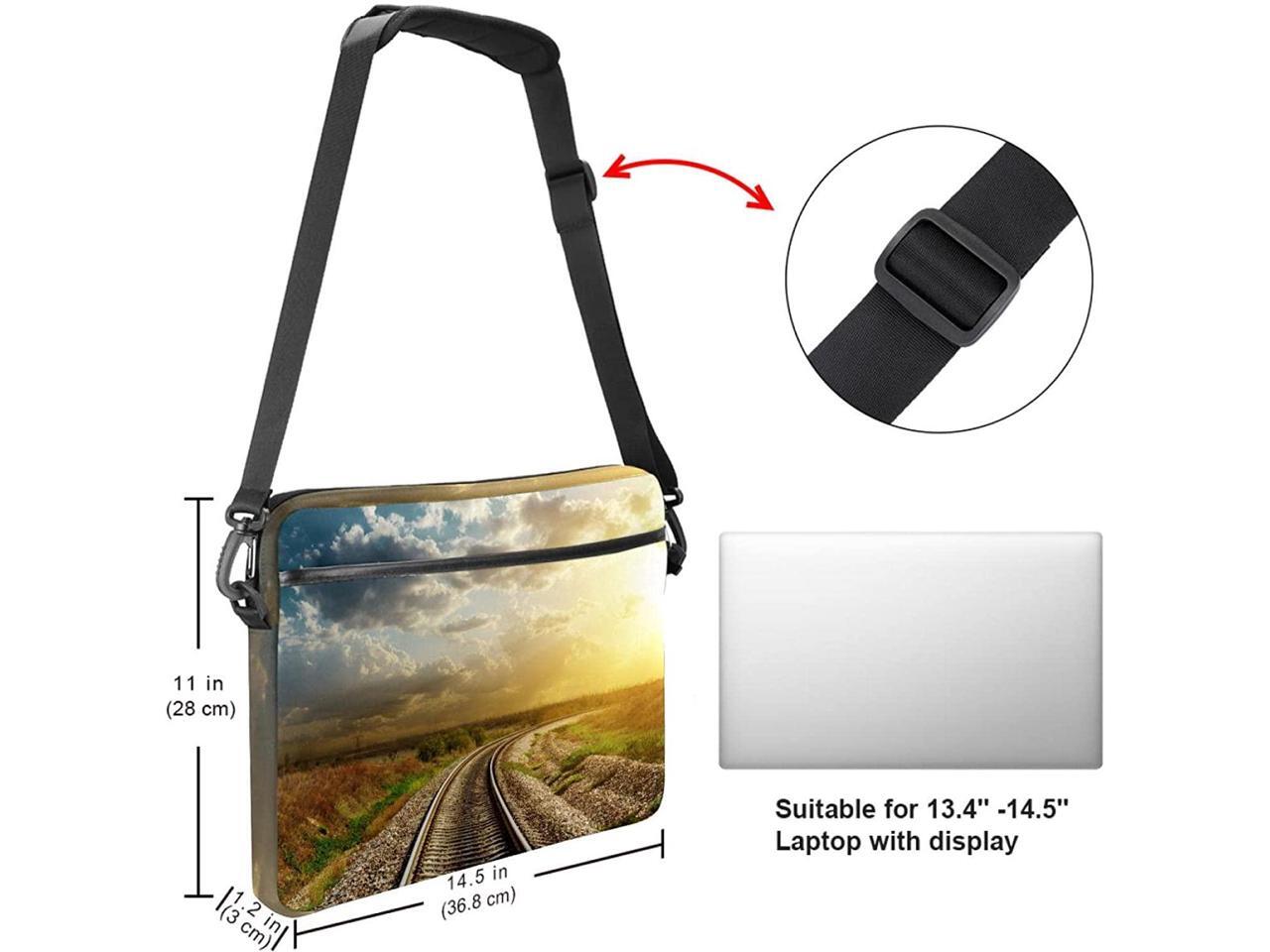 Laptop Shoulder Bag 13 Inch Railway Sunset Briefcase Protective Bag Laptop Shoulder Bag 13 Inch Railway Sunset Briefcase Protective Bag