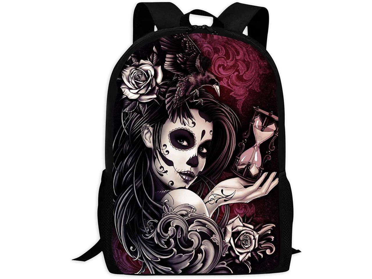 Zombie Art School Backpack Laptop Backpacks Casual Bookbags Daypack for Student Girls Boys