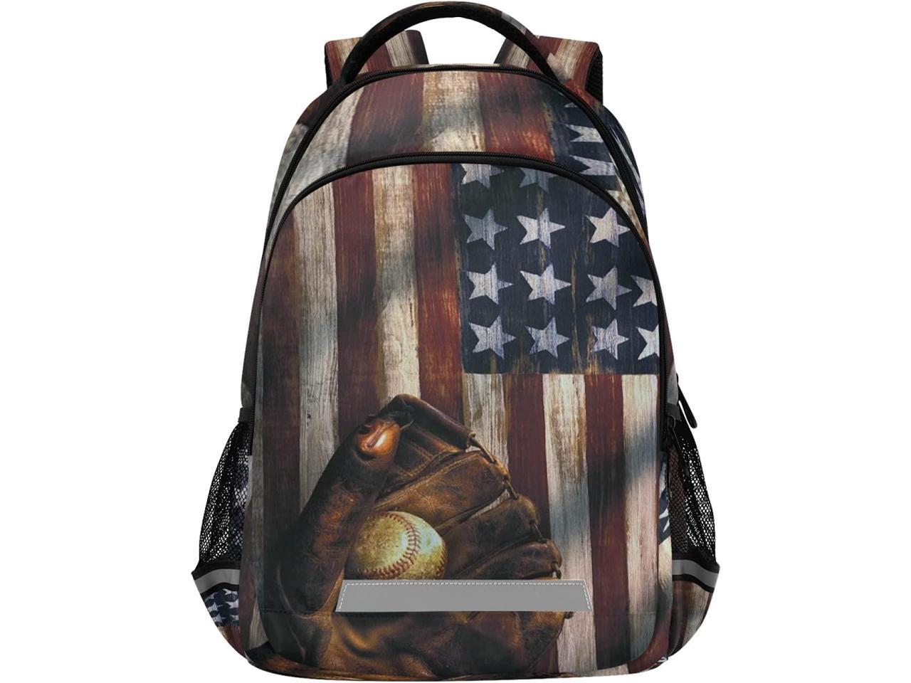 baseball print backpack