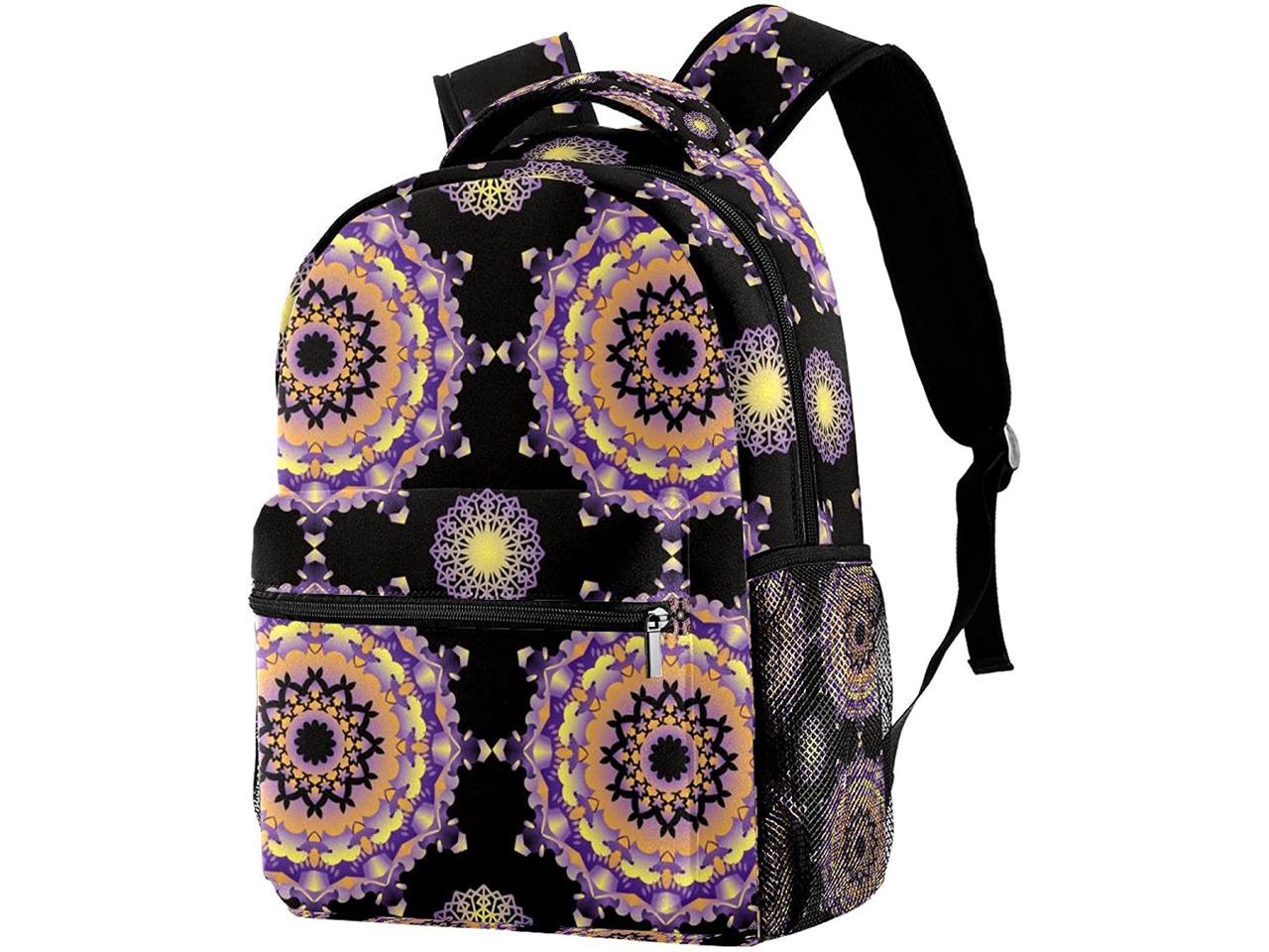 Backpack School Bag Casual Travel Daypack Bookbag,Student Sports Bag Gifts for Men Women Teenage Girl BoyRucksack Tropical Leaves Sloth Flowers
