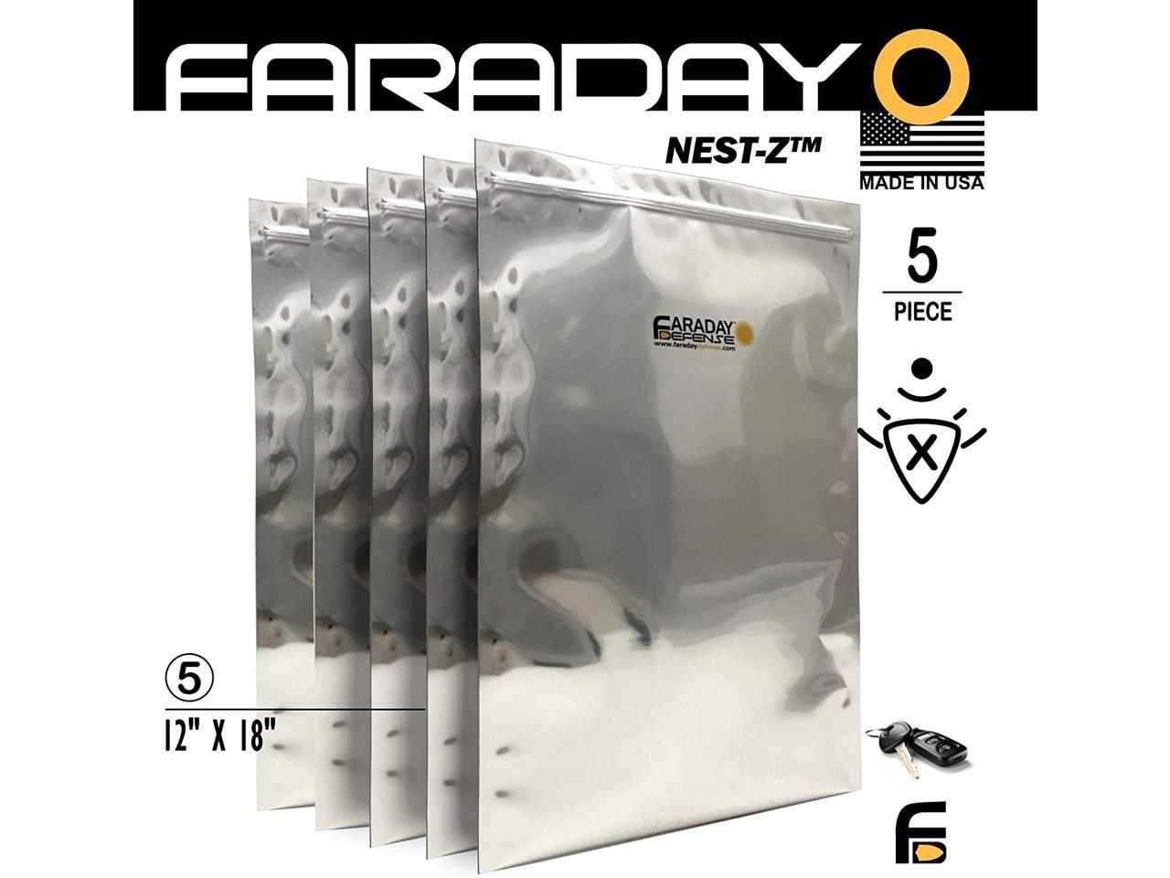 Faraday Cage EMP/ESD Bags Premium 5pc Thick & Heavy Duty Nesting Bags X