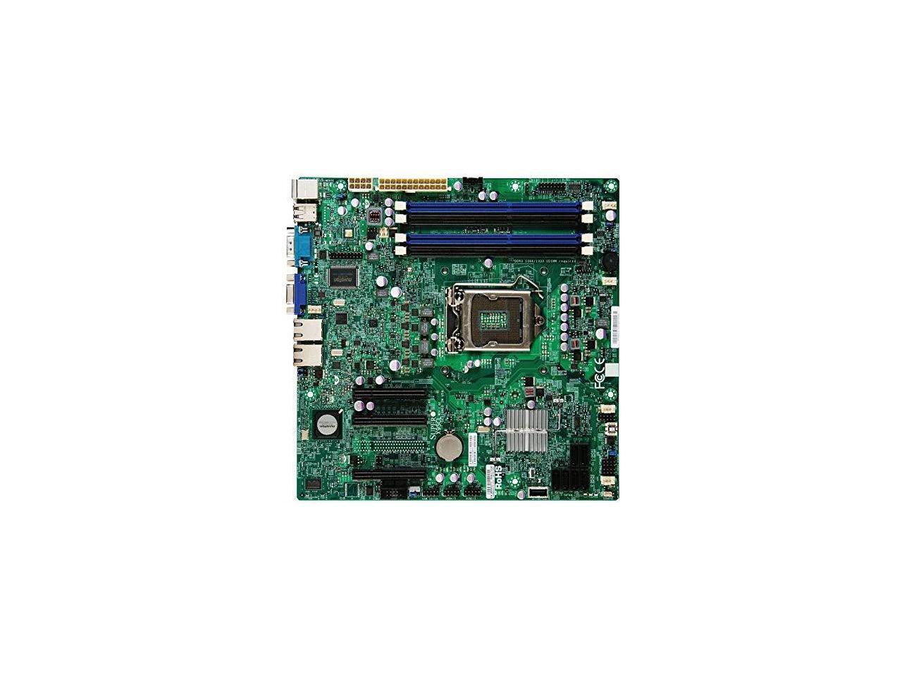 SUPERMICRO MBDX9SCLO LGA 1155 Intel C202 Micro ATX Intel Xeon E3 Server Motherboard