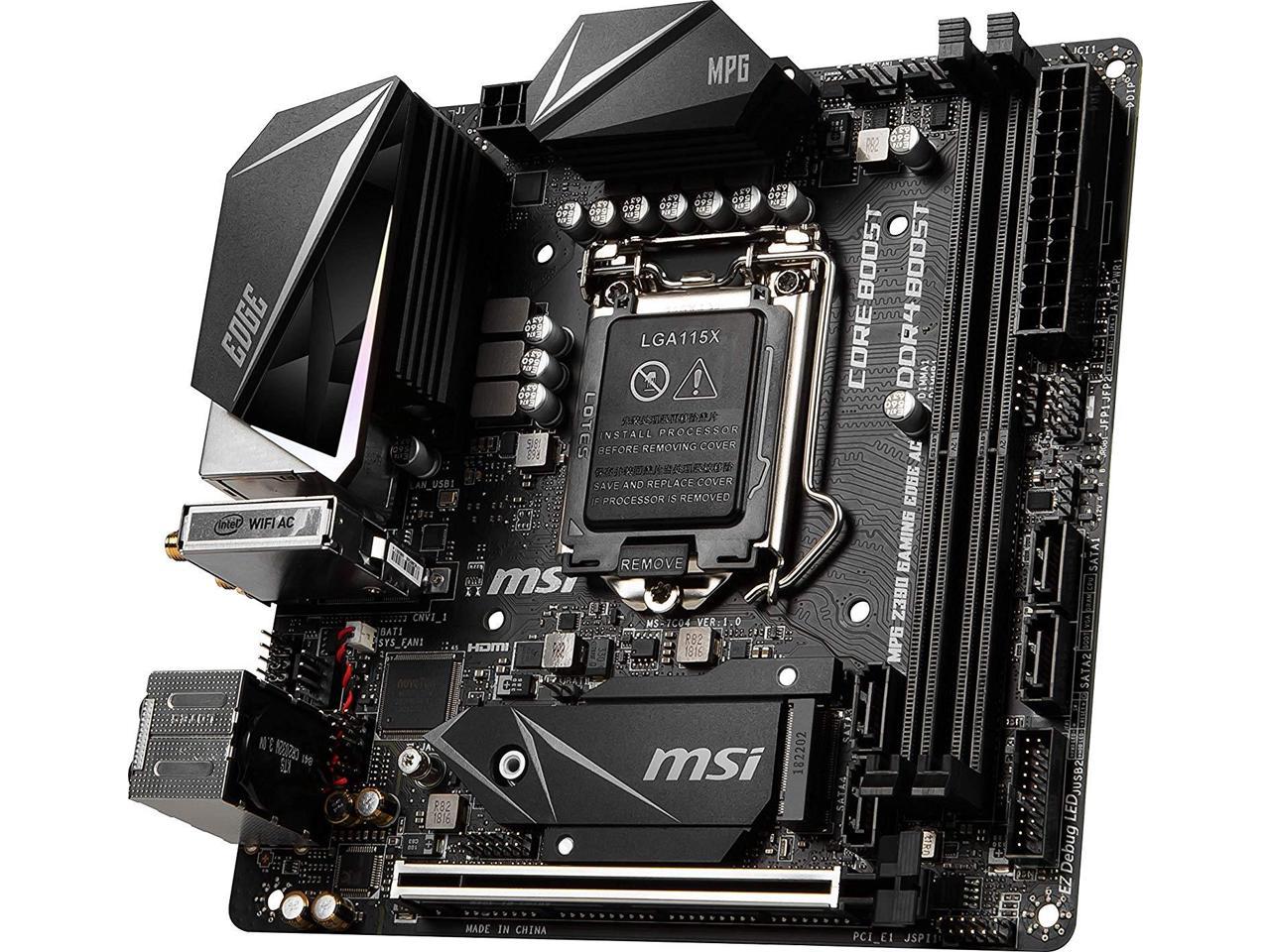 MSI MPG Z390I Gaming Edge AC LGA1151 (Intel 8th and 9th Gen) M.2 USB 3.