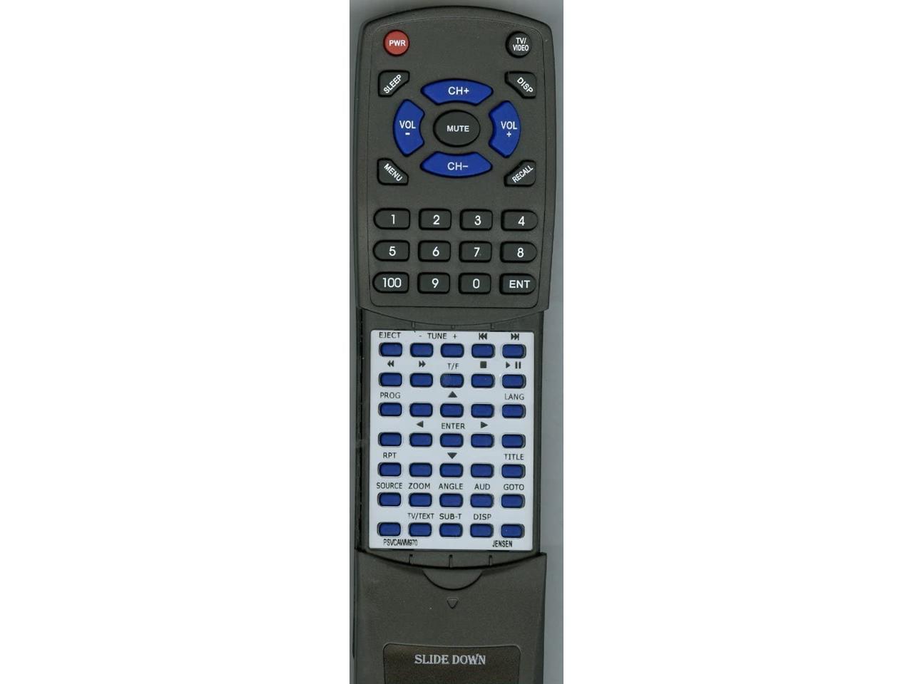 Replacement Remote Control for Jensen AWM970, PSVCAWM970, AWM975