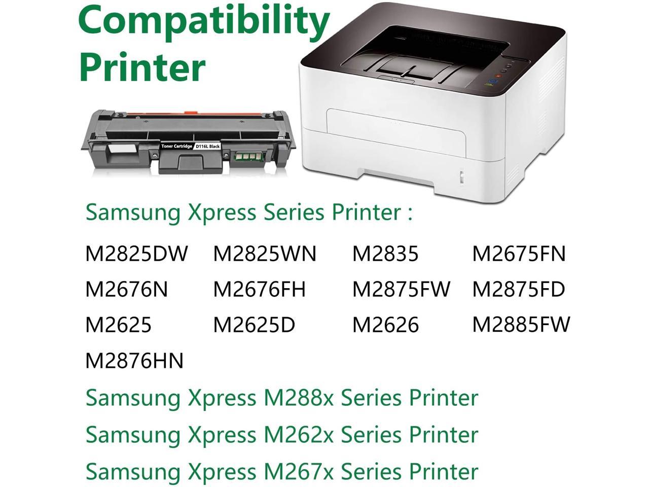 Sikker stamme flygtninge Replacement for D116L MLT-D116L Toner Cartridge (2 Pack Black) Compatible  for Samsung Xpress M2876HN M2676FH M2825DW M2835 M2675FN M2676N M2625D  M2626 M2885FW M288x M262x Printer Toner Cartridge. - Newegg.com