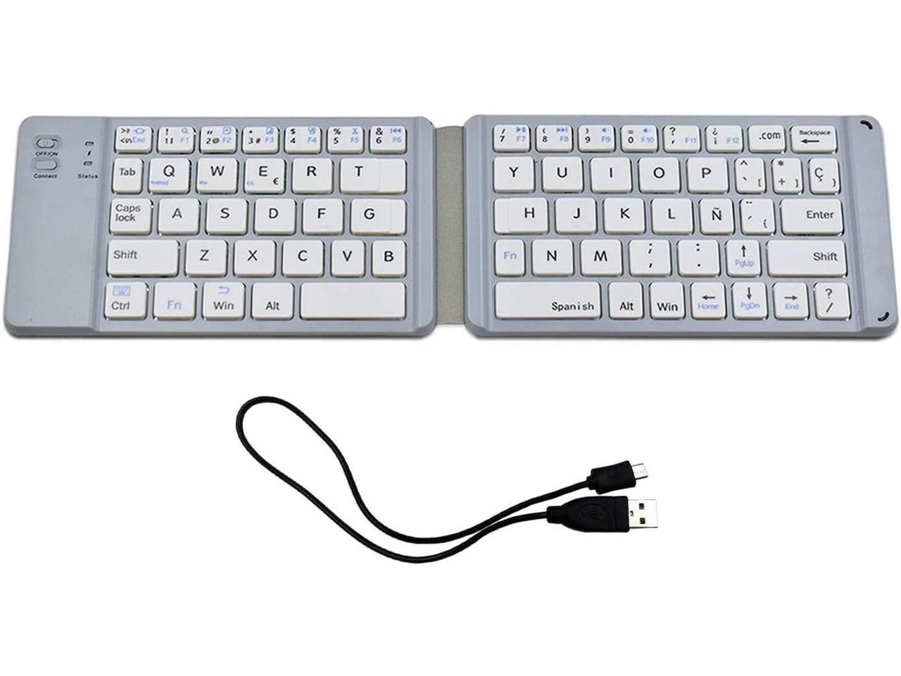 WEIWEITOE-FR F66 Aluminum Alloy Wireless Bluetooth Keyboard for iOS Android for Windows System Portable Folding Small Keyboard 