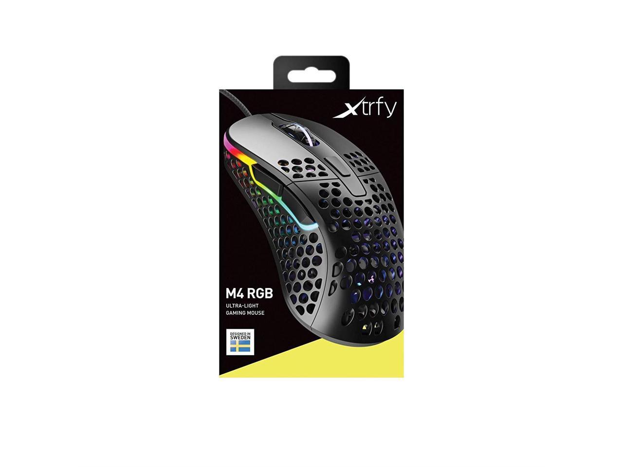 Evesky Xtrfy M4 Rgb Ultra Light Gaming Mouse Black Newegg Com