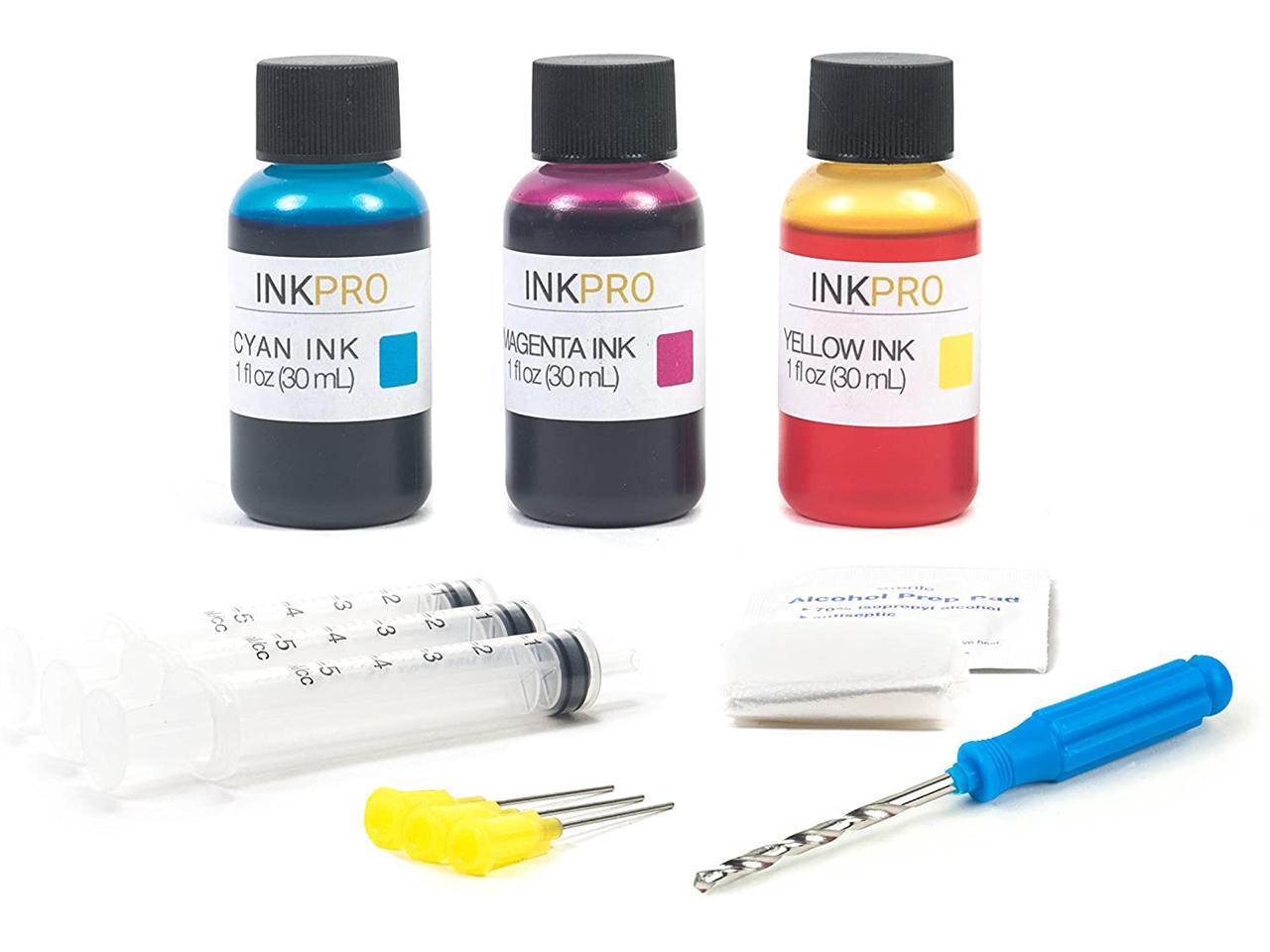 InkPro Premium TriColor Ink Refill Kit for Canon PG240/CL241, PG240XL/CL241XL Cartridges